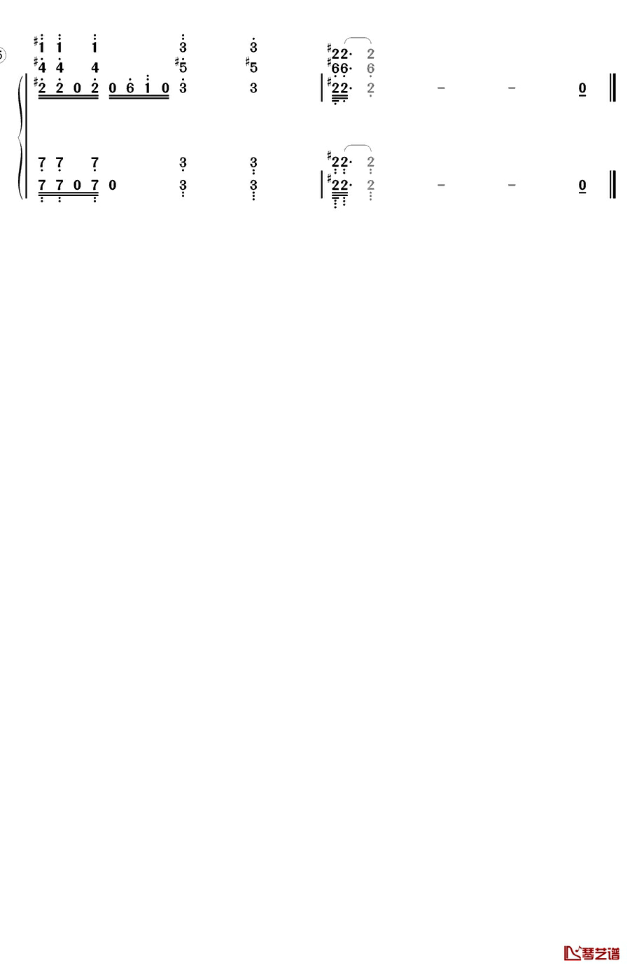 一年级钢琴简谱-数字双手-陈学冬 宋佳 First Gril5