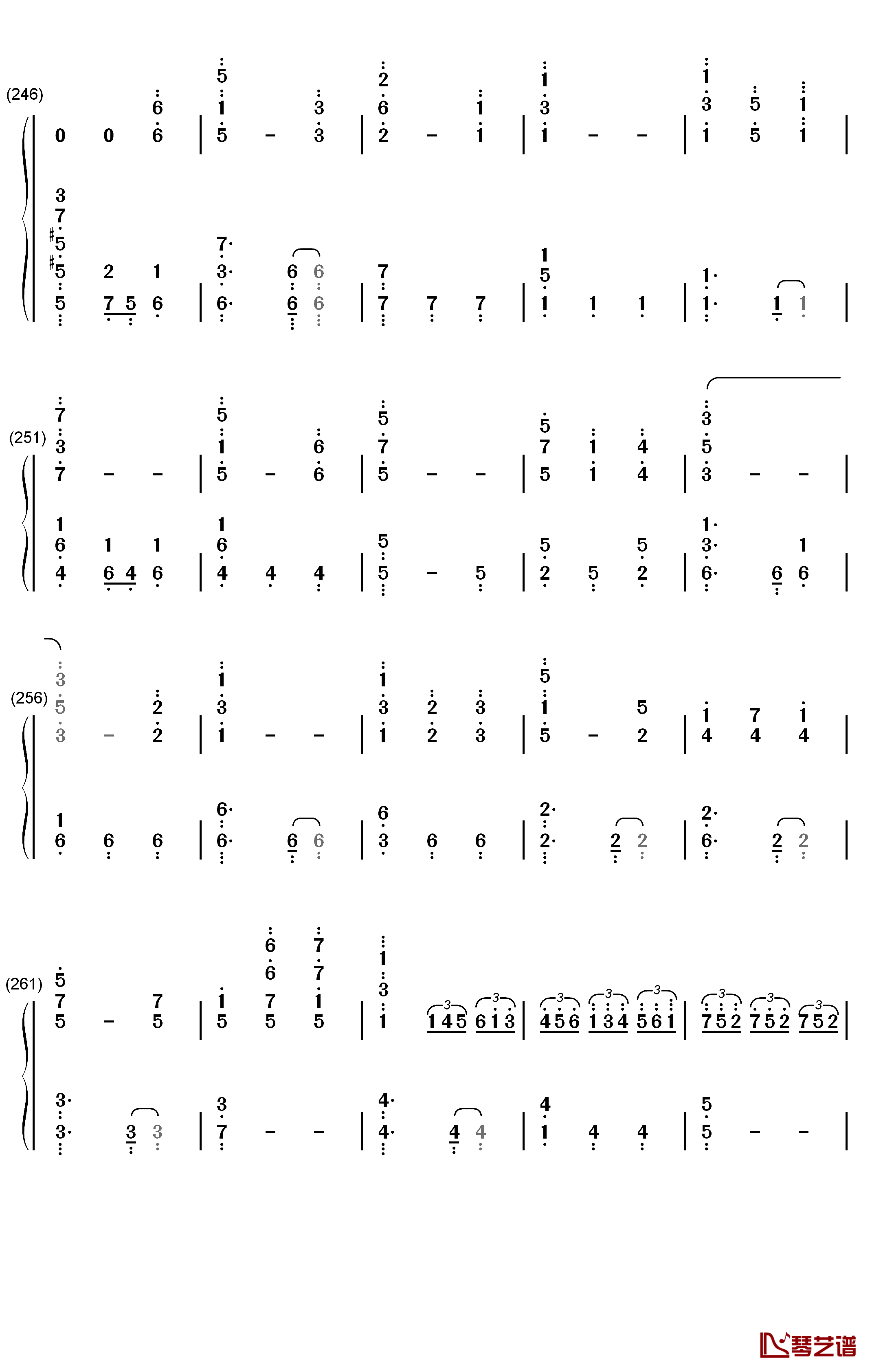 Unlasting钢琴简谱-数字双手-LiSA11