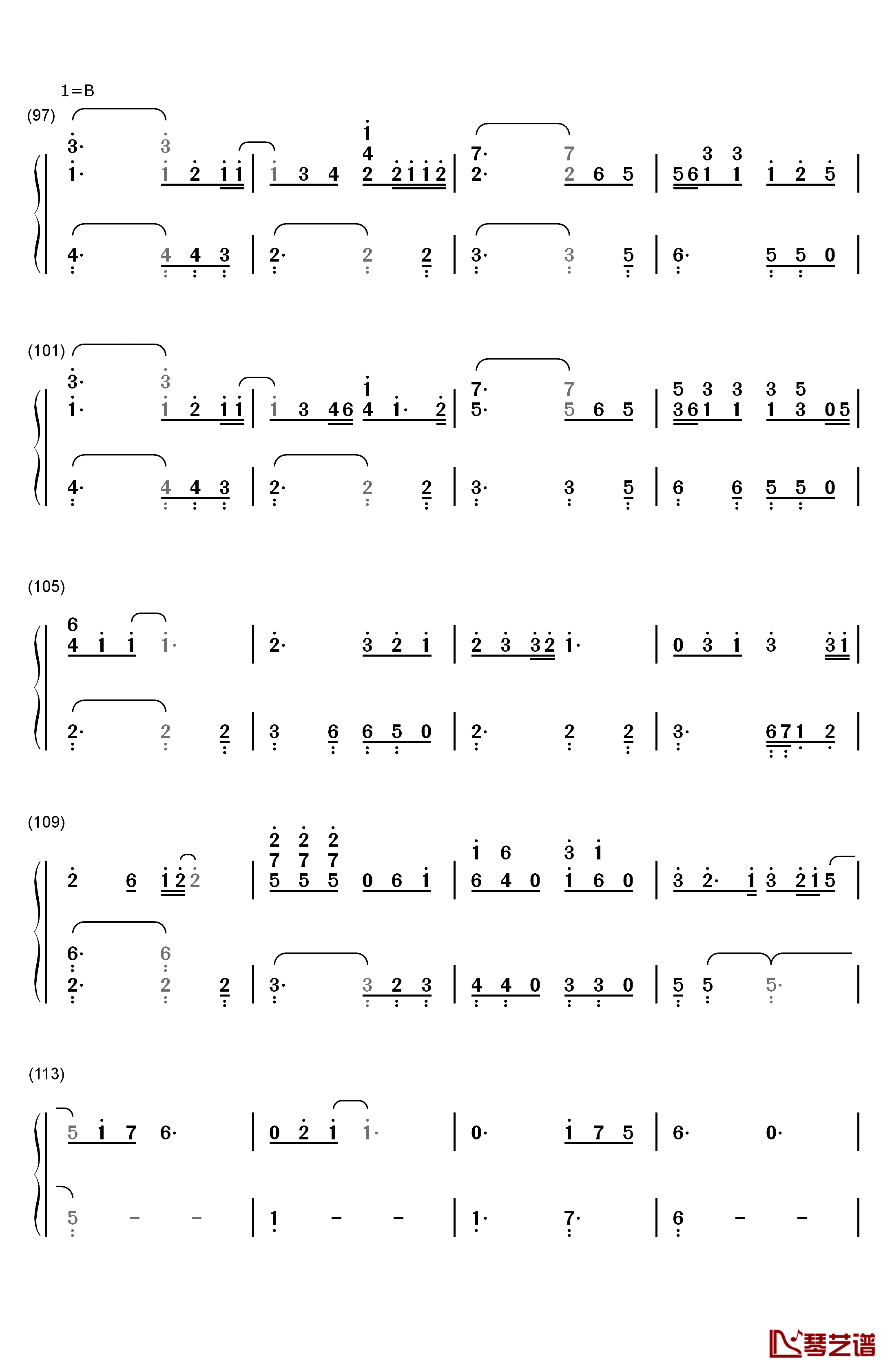 I Have Nothing钢琴简谱-数字双手-Whitney Houston6