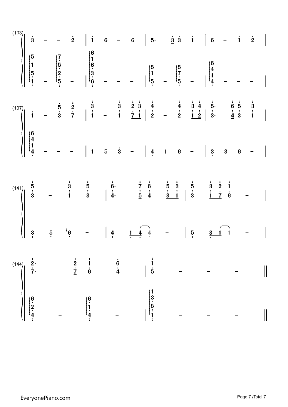 唱给雅音宫羽钢琴简谱-数字双手-洛天依7