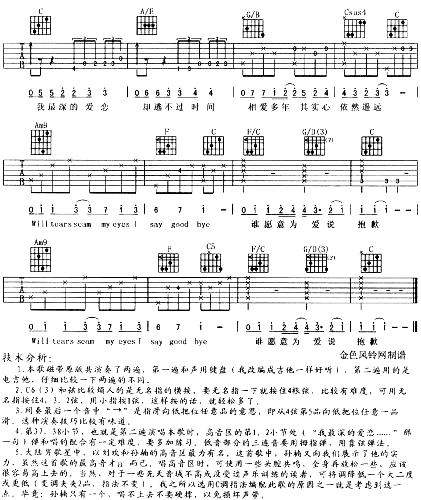 为爱说抱歉《蓝色妖姬》主题曲简谱1