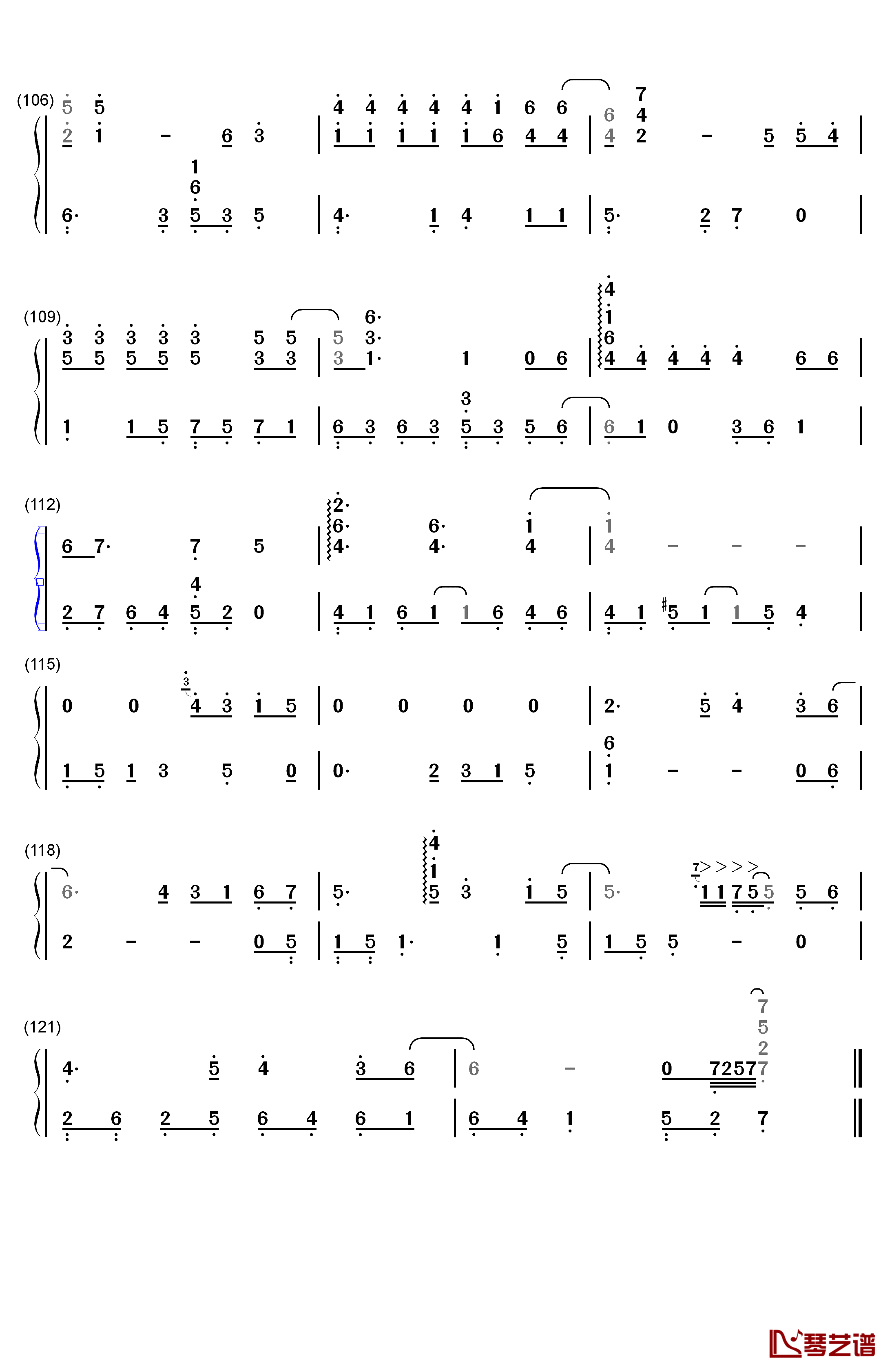可曾记得爱钢琴简谱-数字双手-饭岛真理7