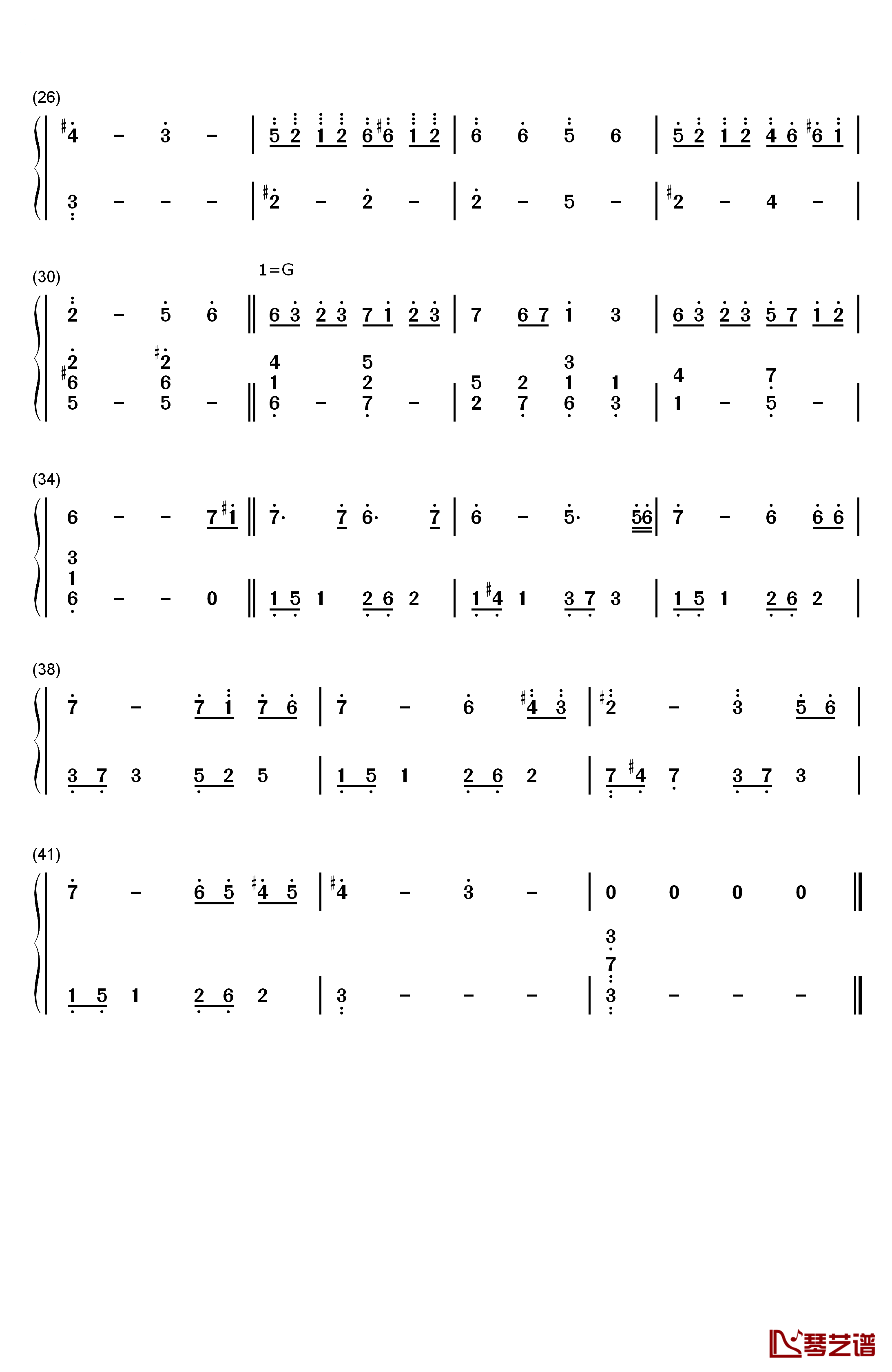 月明かり钢琴简谱-数字双手-日本ACG2