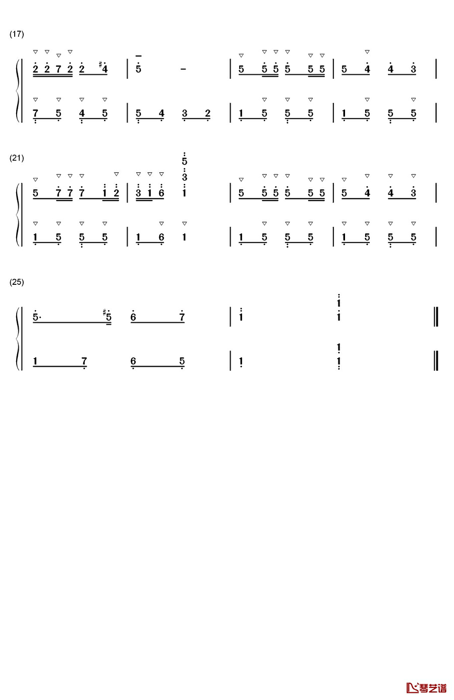 孤独的牧羊人钢琴简谱-数字双手-Richard Rodgers2