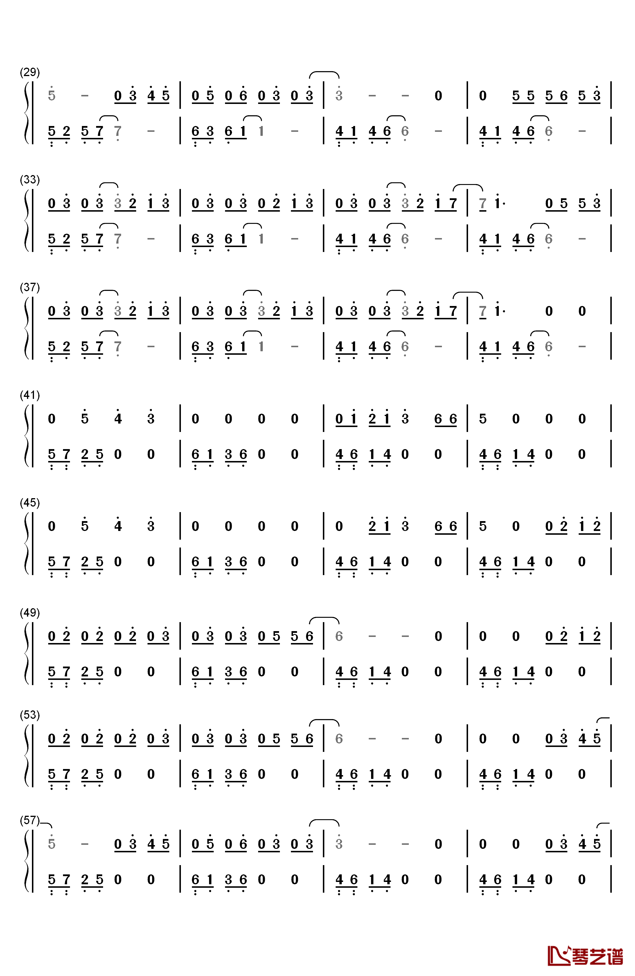 Lost in The Stars钢琴简谱-数字双手-张杰2