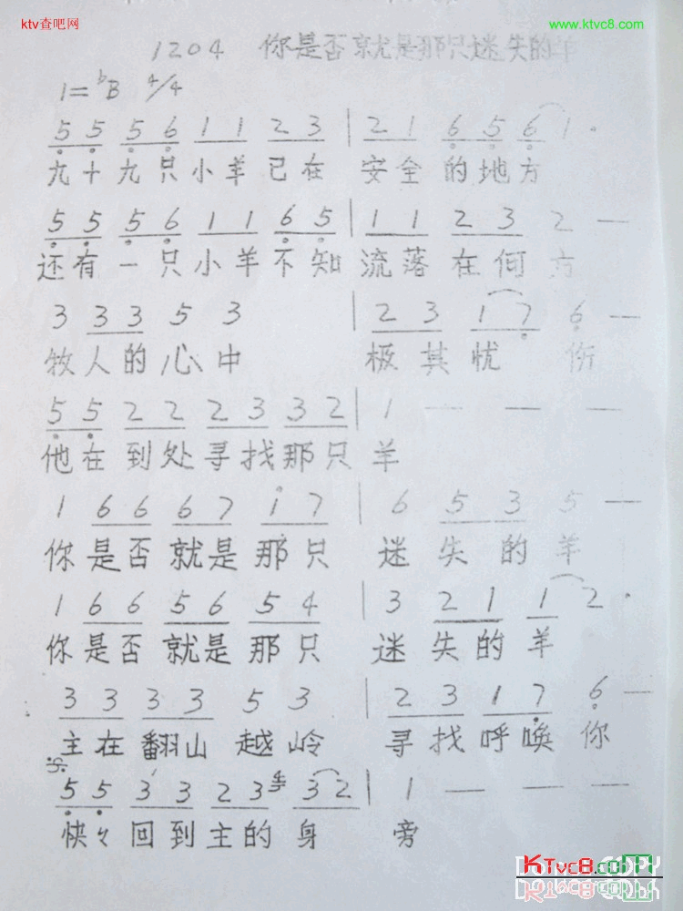 你是否就是那只迷羊简谱-小敏演唱1