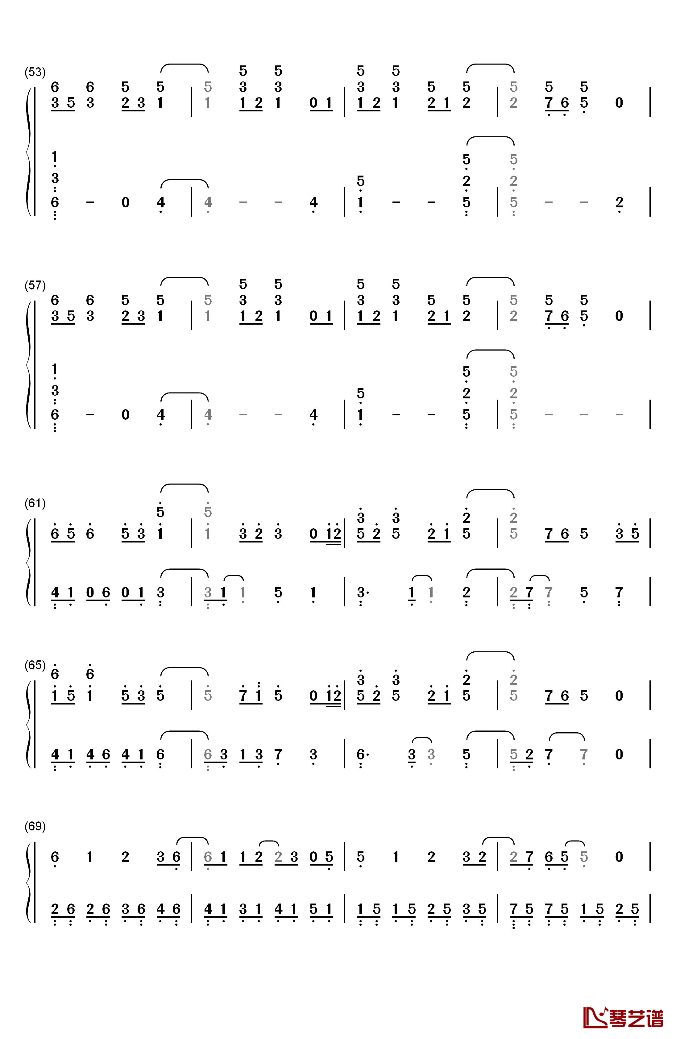 Paradise钢琴简谱-数字双手-Coldplay4