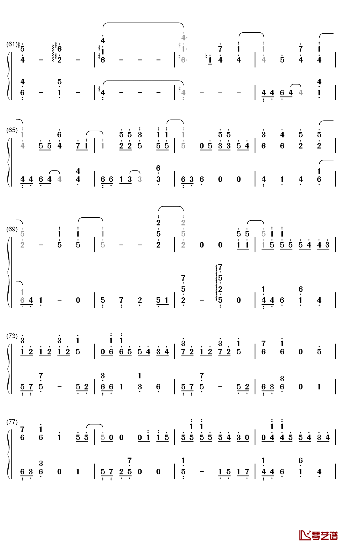 Us Again钢琴简谱-数字双手-Seventeen4