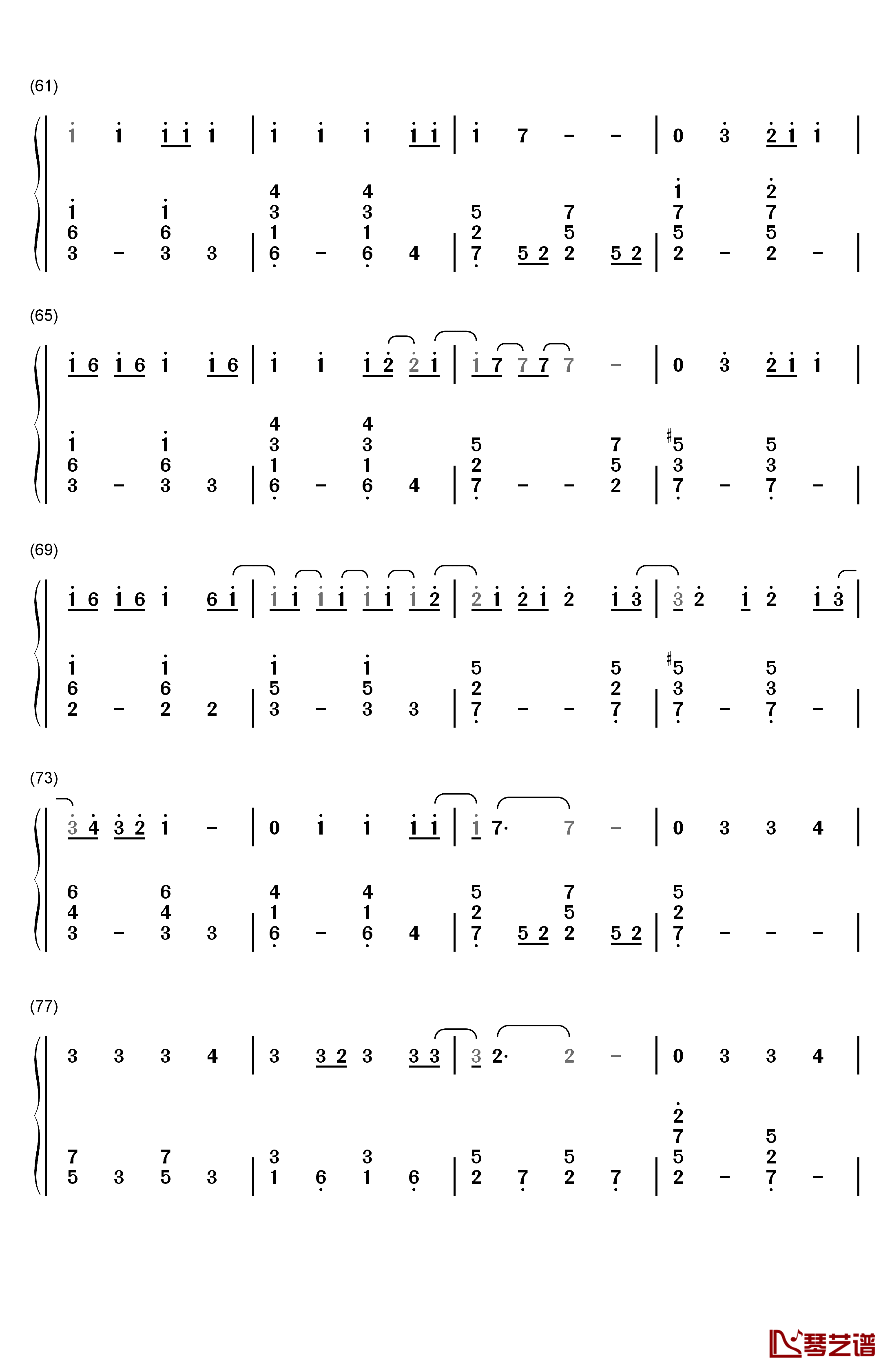 Because Of You钢琴简谱-数字双手-凯莉·克莱森  Kelly Clarkson4