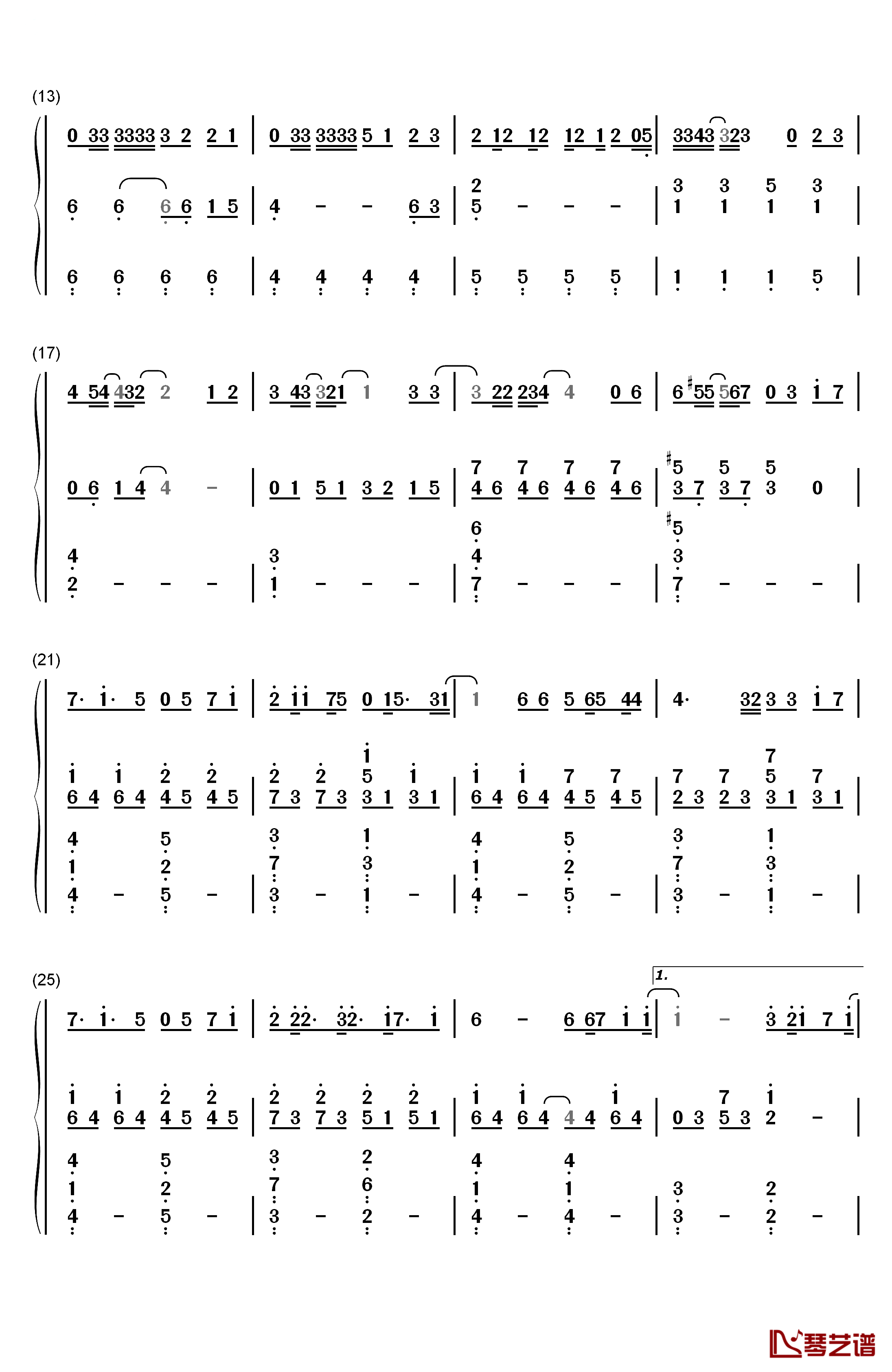 Divine钢琴简谱-数字双手-少女时代2