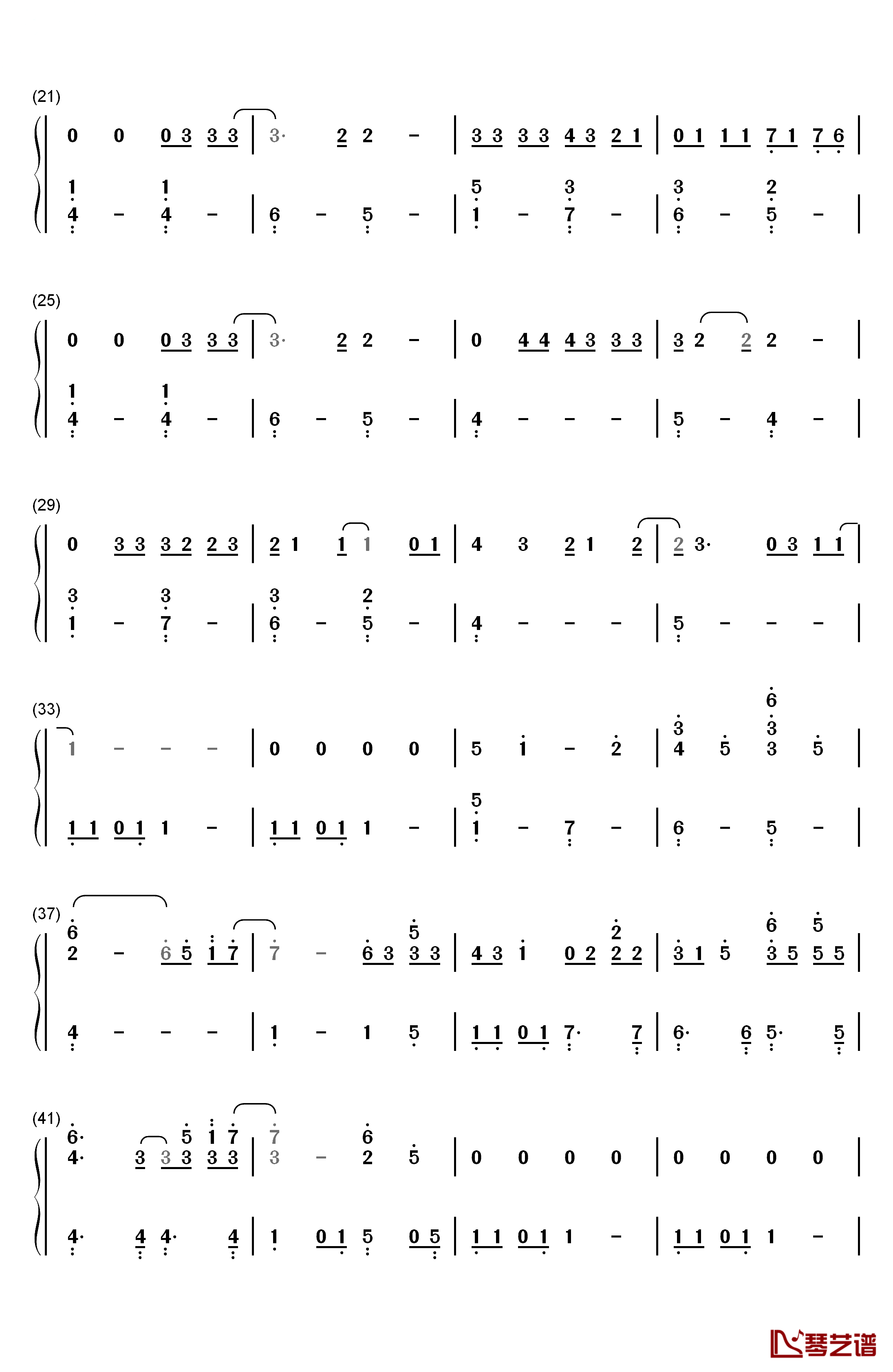 Only You钢琴简谱-数字双手-Selena Gomez2