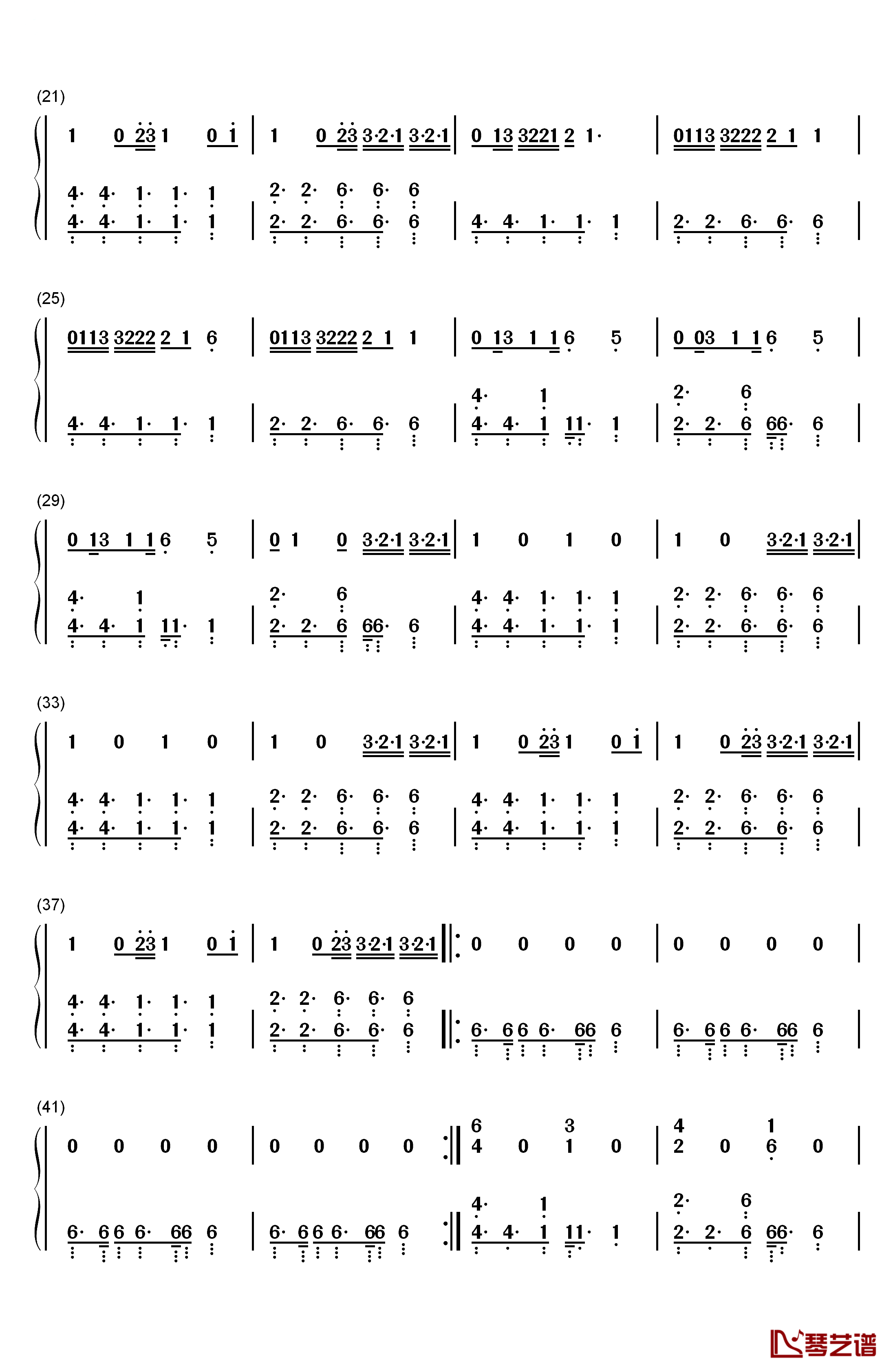Down钢琴简谱-数字双手-Fifth Harmony2