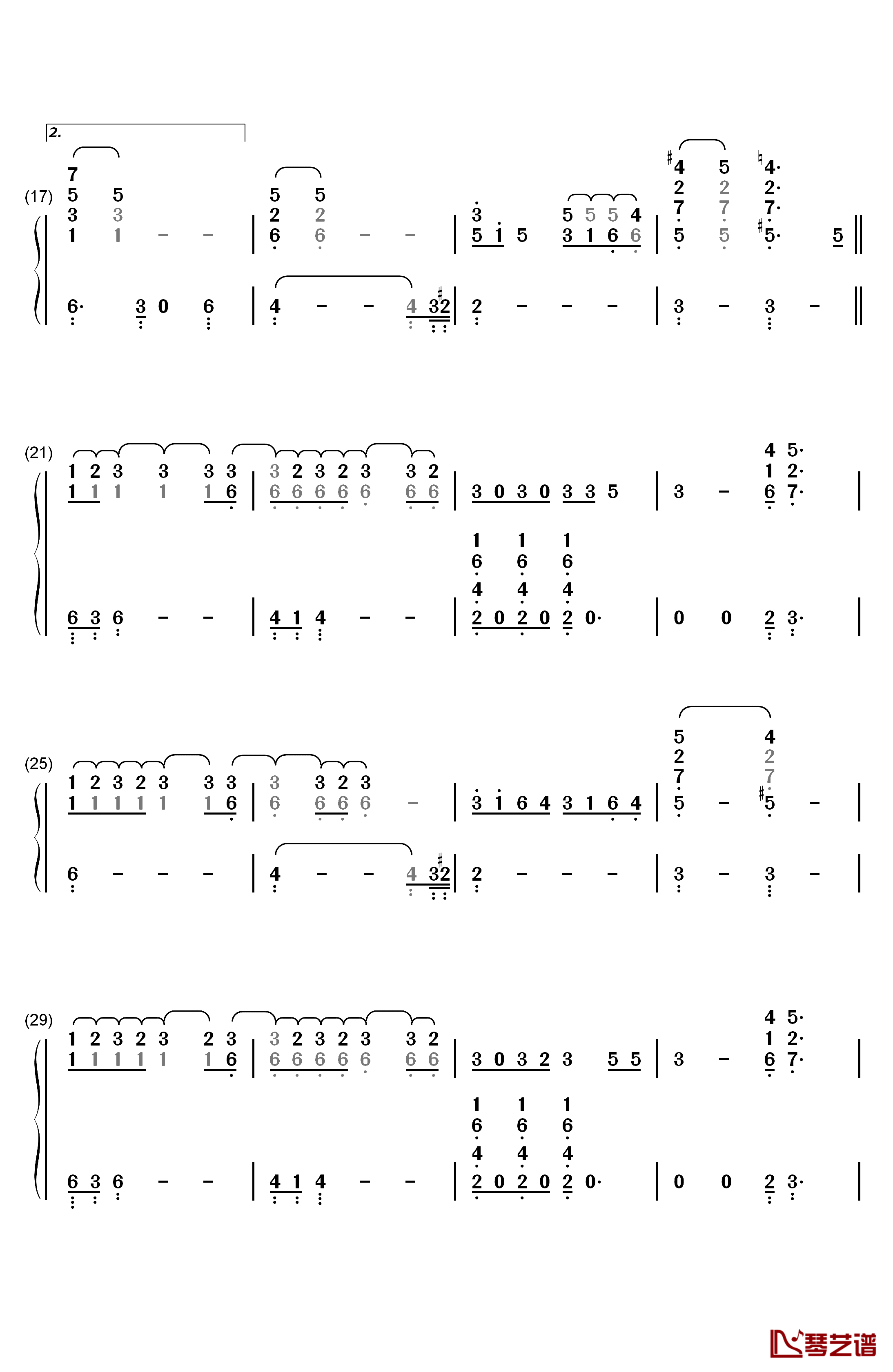 Feeling U Feeling Me钢琴简谱-数字双手-Alicia Keys2