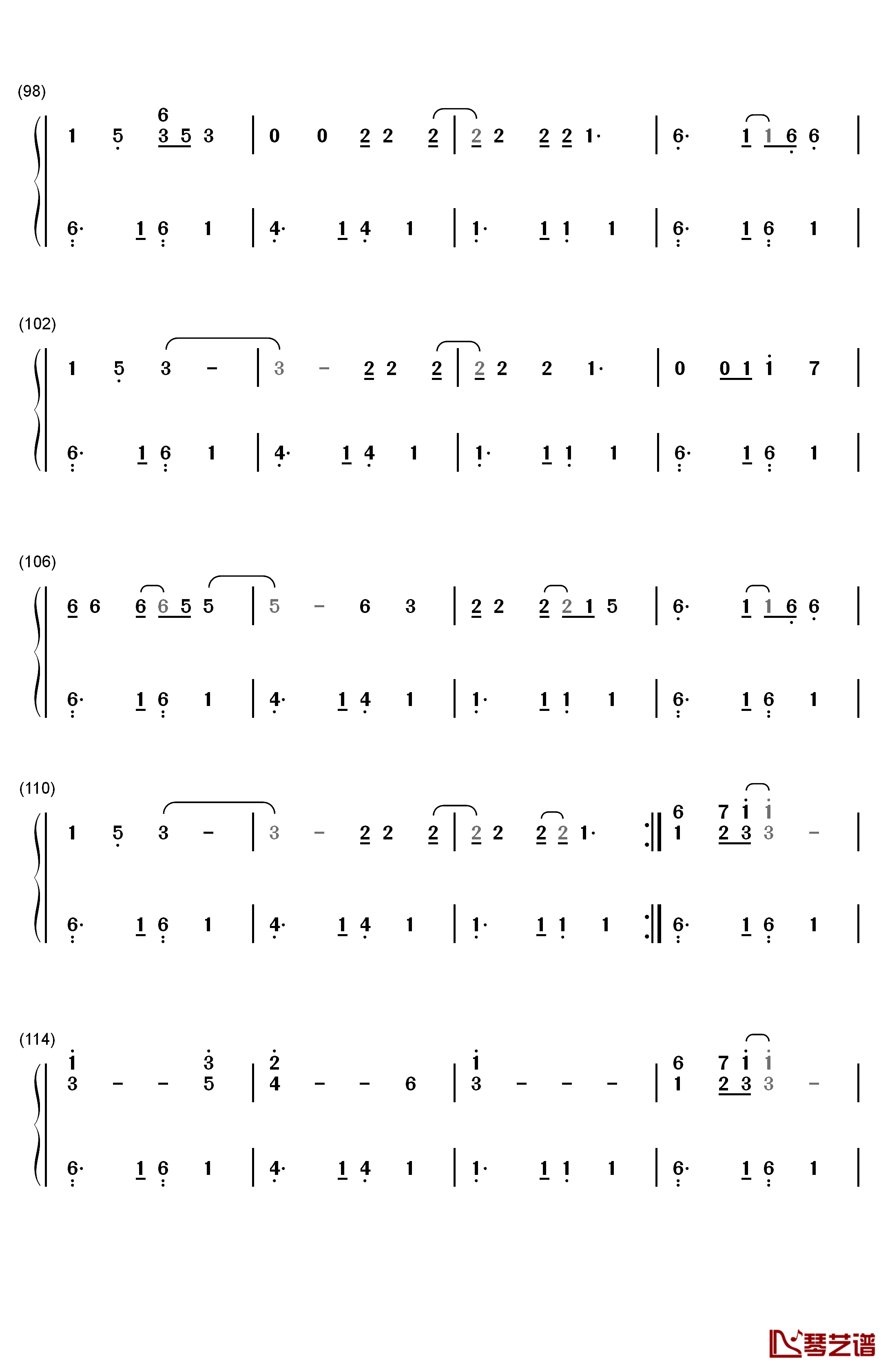 Can't Stop Dancin'钢琴简谱-数字双手-Becky G6