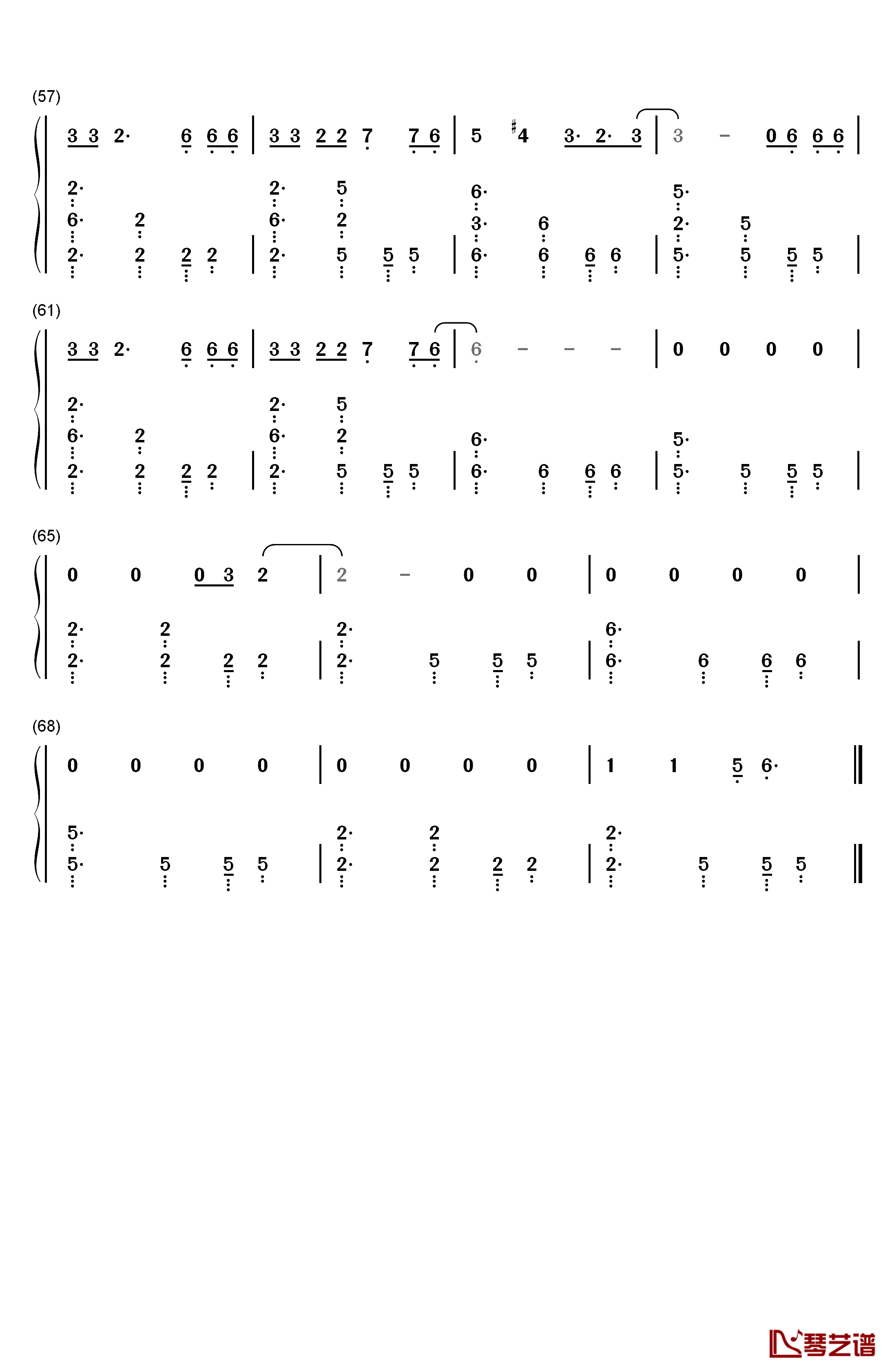 Scars钢琴简谱-数字双手-Tove Lo4