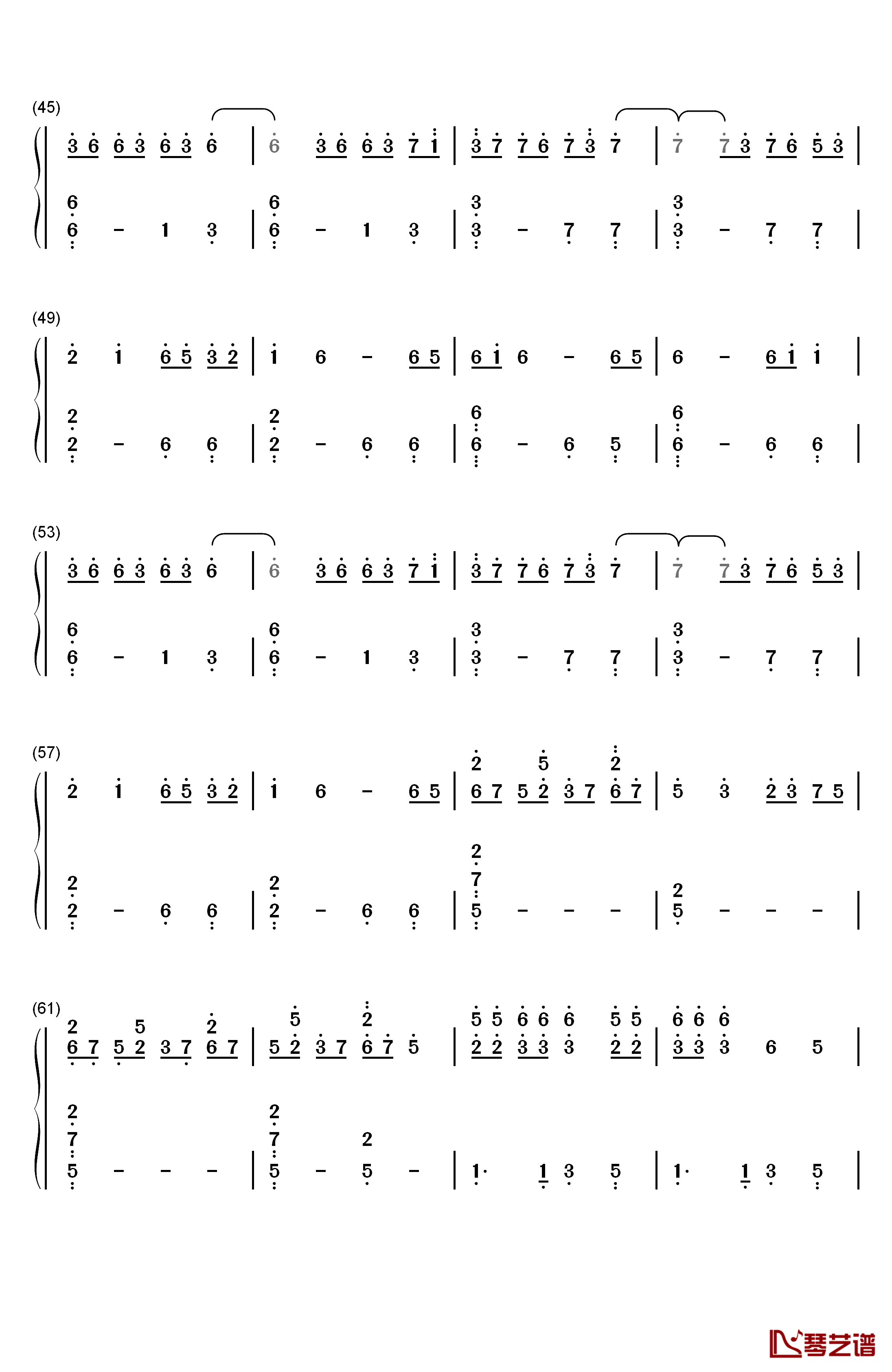 中国狂想曲钢琴简谱-数字双手-马克西姆3