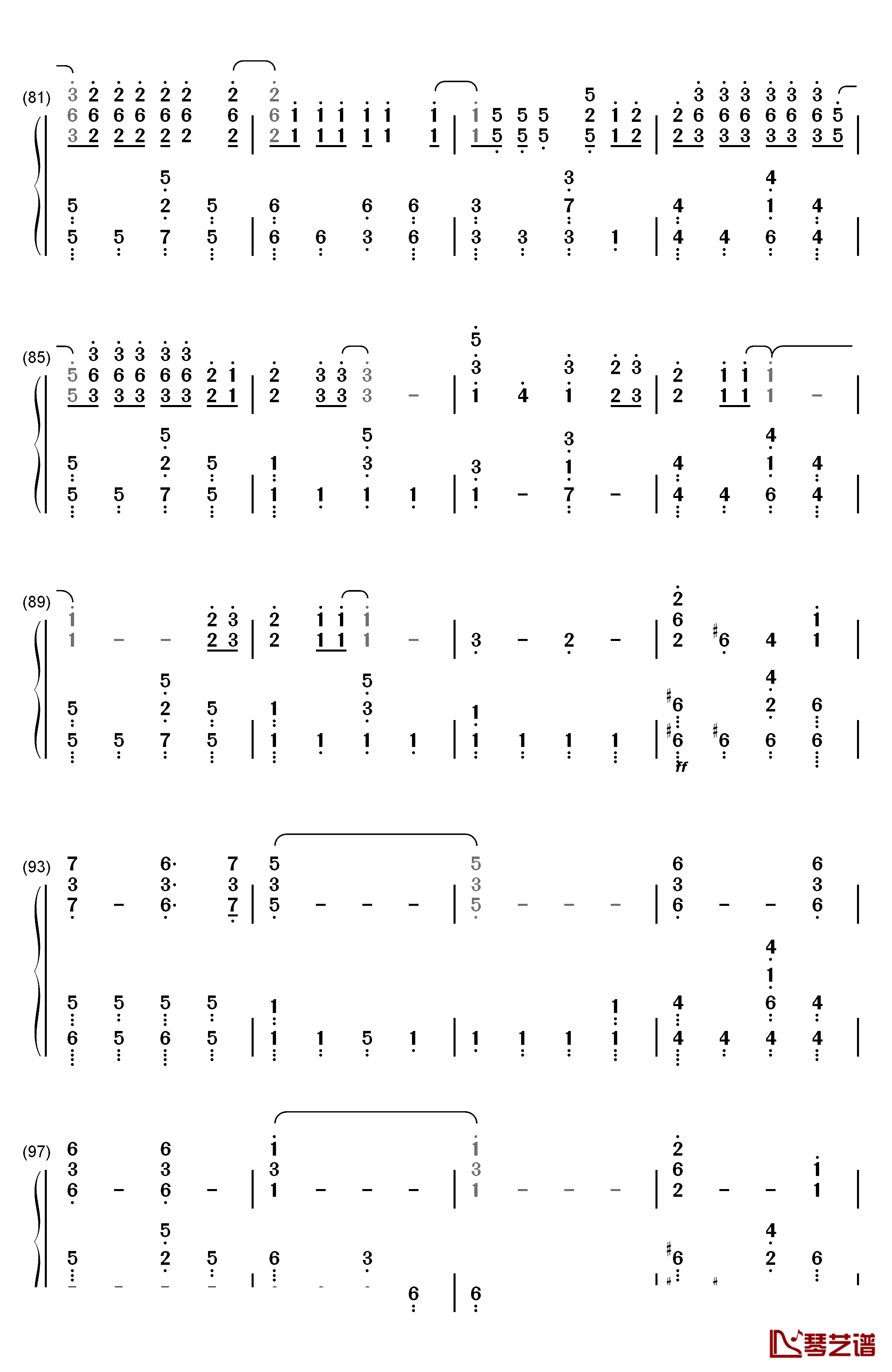 secret base 君がくれたもの钢琴简谱-数字双手-ZONE5