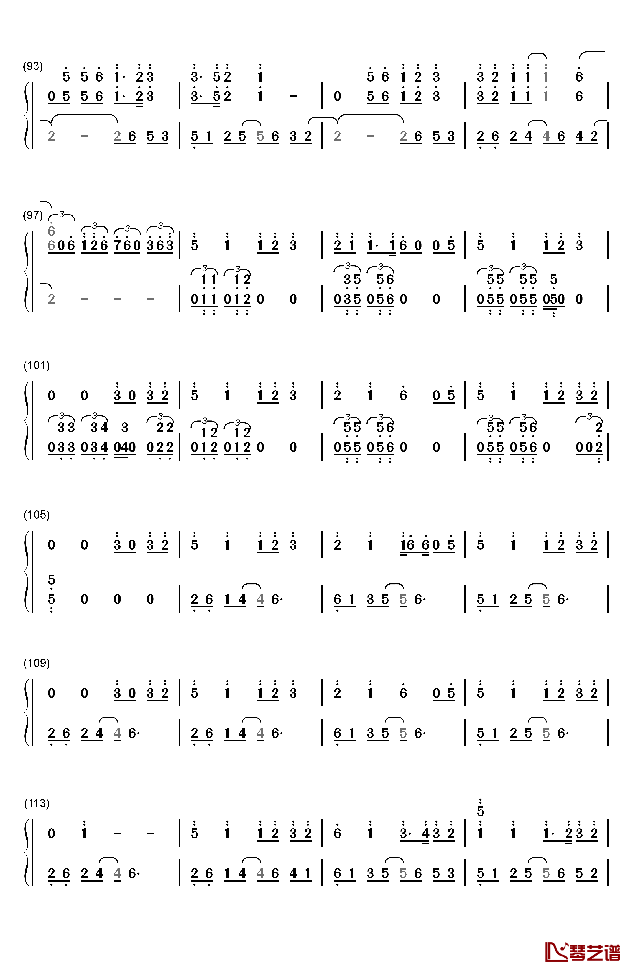 Latch钢琴简谱-数字双手-Disclosure Sam Smith5
