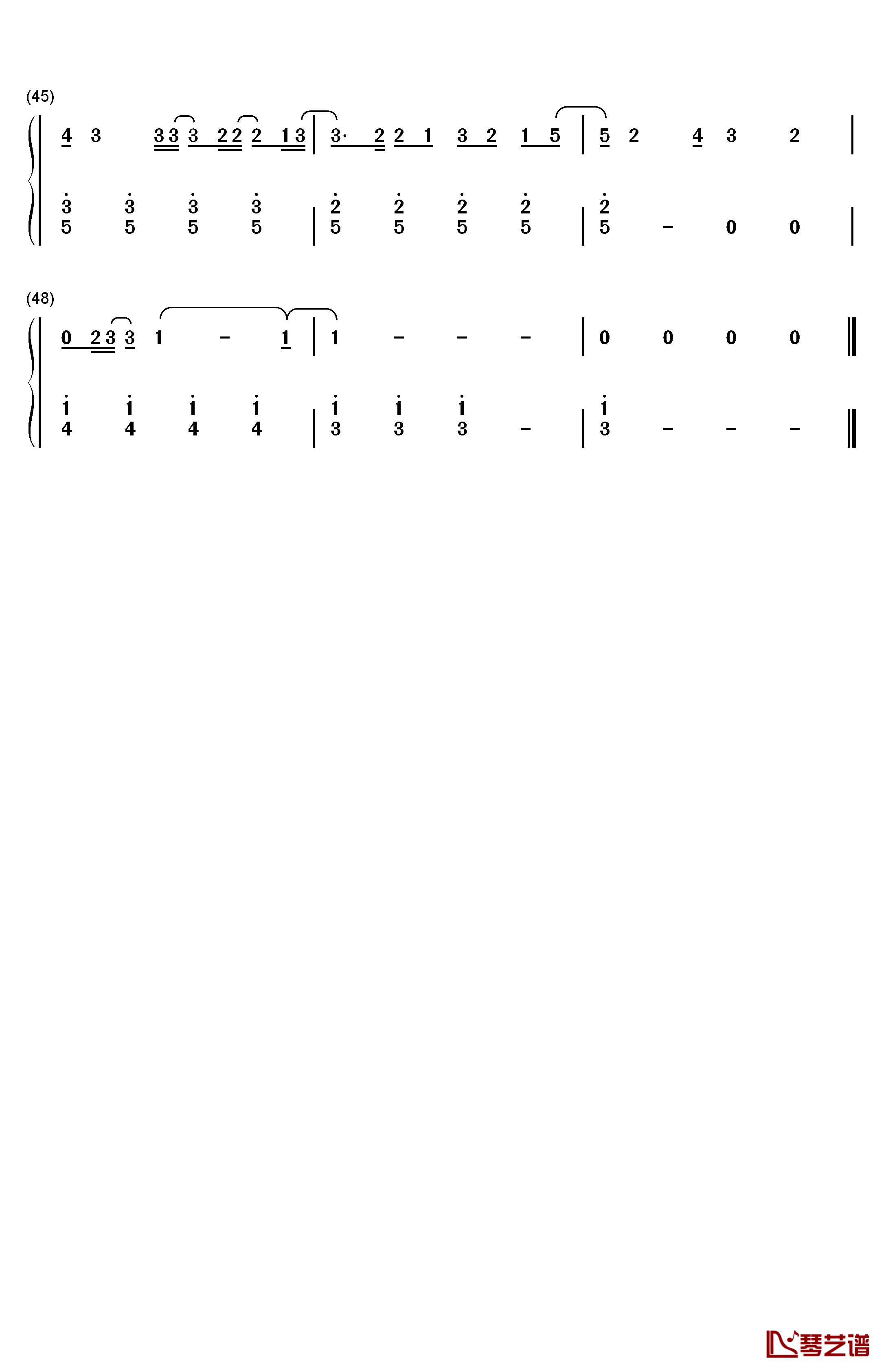 Baby Song钢琴简谱-数字双手-陈奕迅3