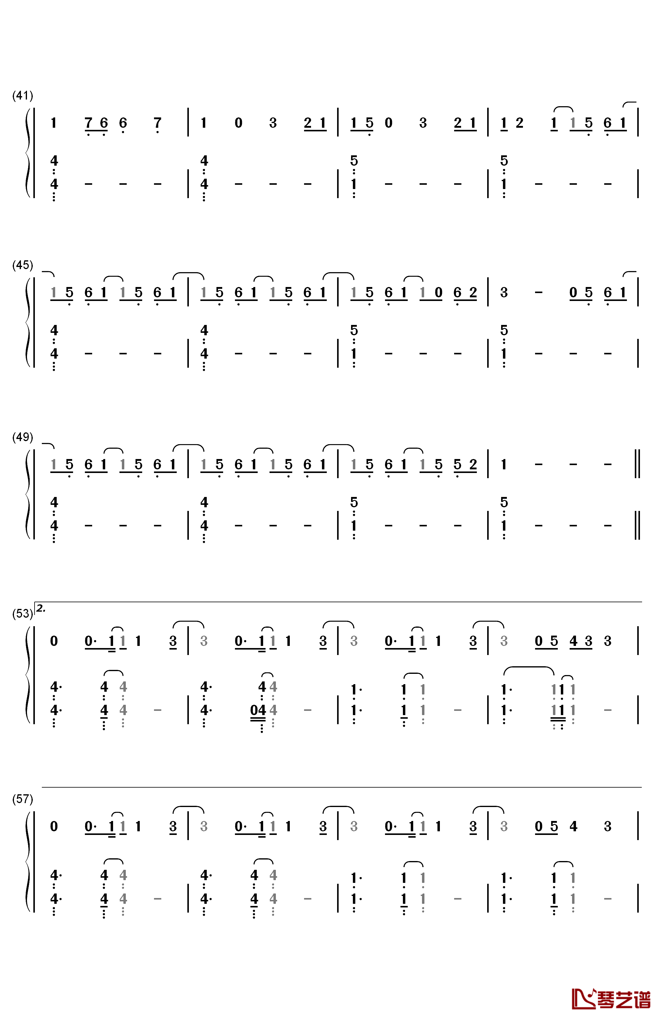 I Wanna Know钢琴简谱-数字双手-蔡依林 Alesso3
