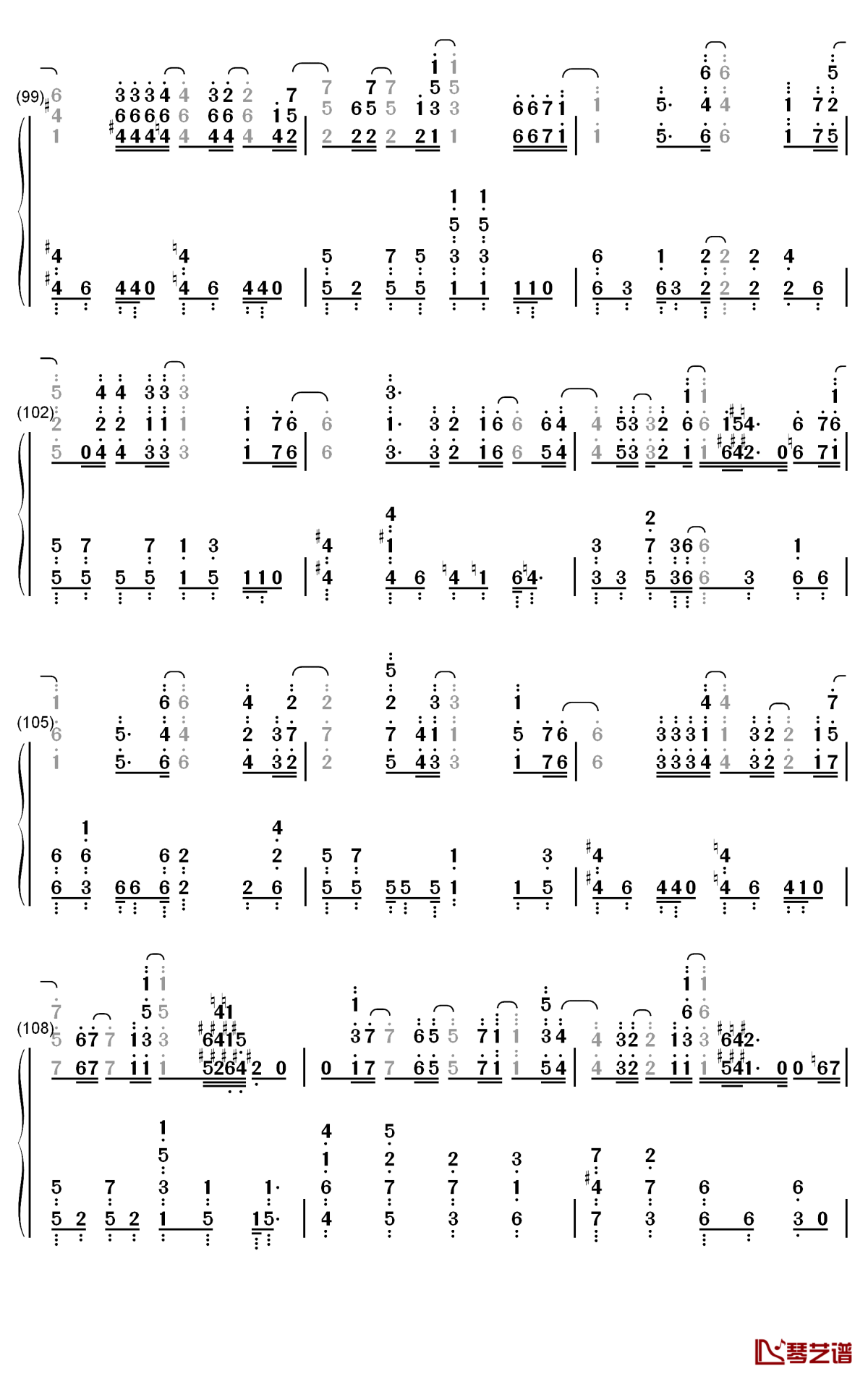 感電钢琴简谱-数字双手-米津玄师9