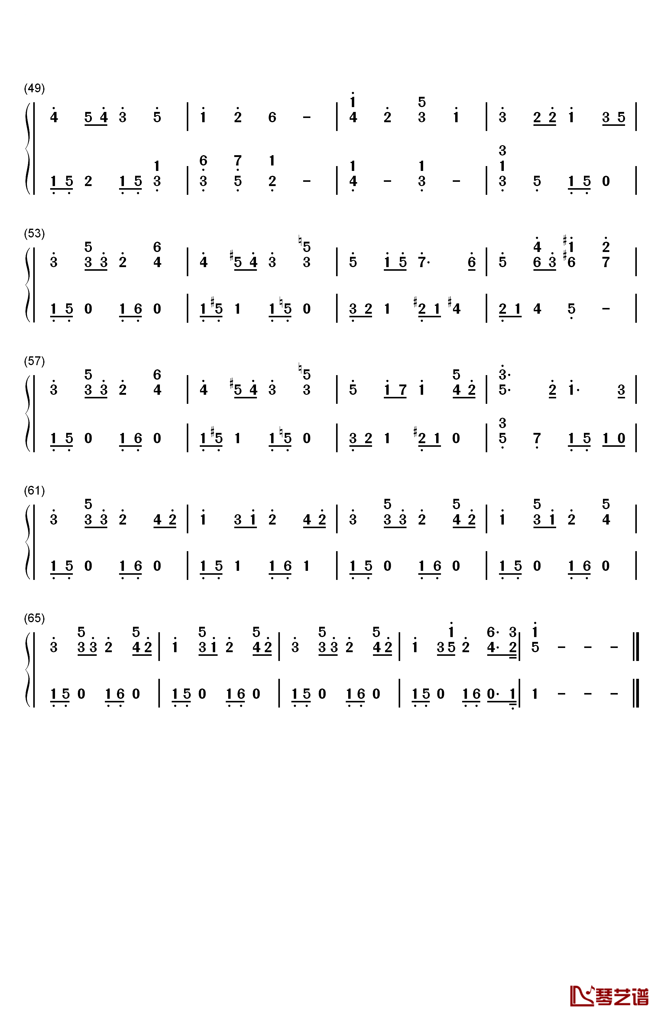 橙色の時钢琴简谱-数字双手-吉森信3