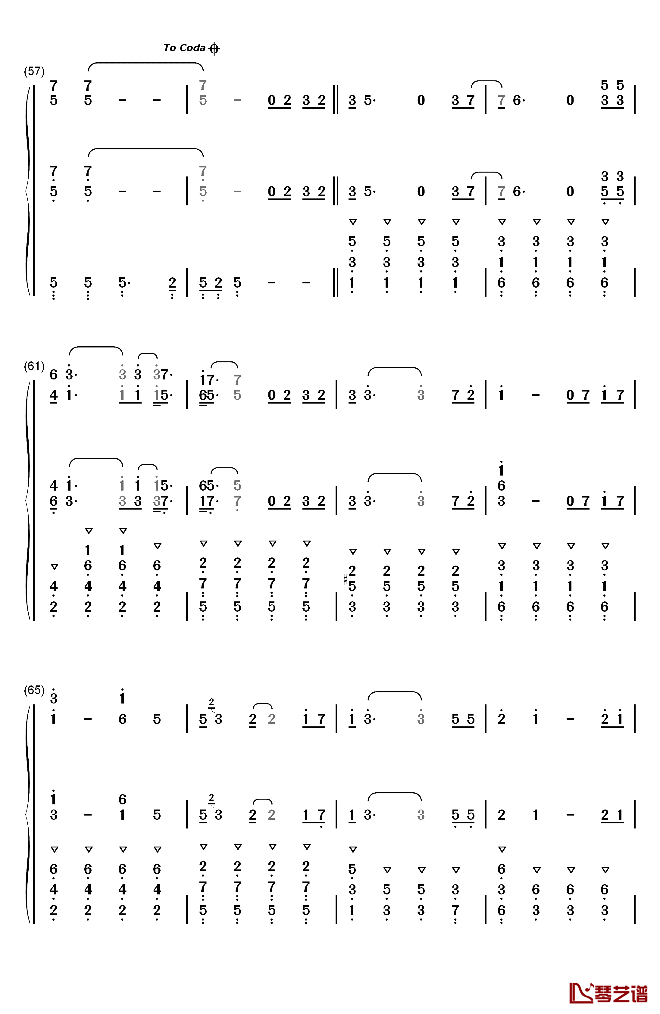 Lucky钢琴简谱-数字双手-Jason Mraz & Colbie Caillat6