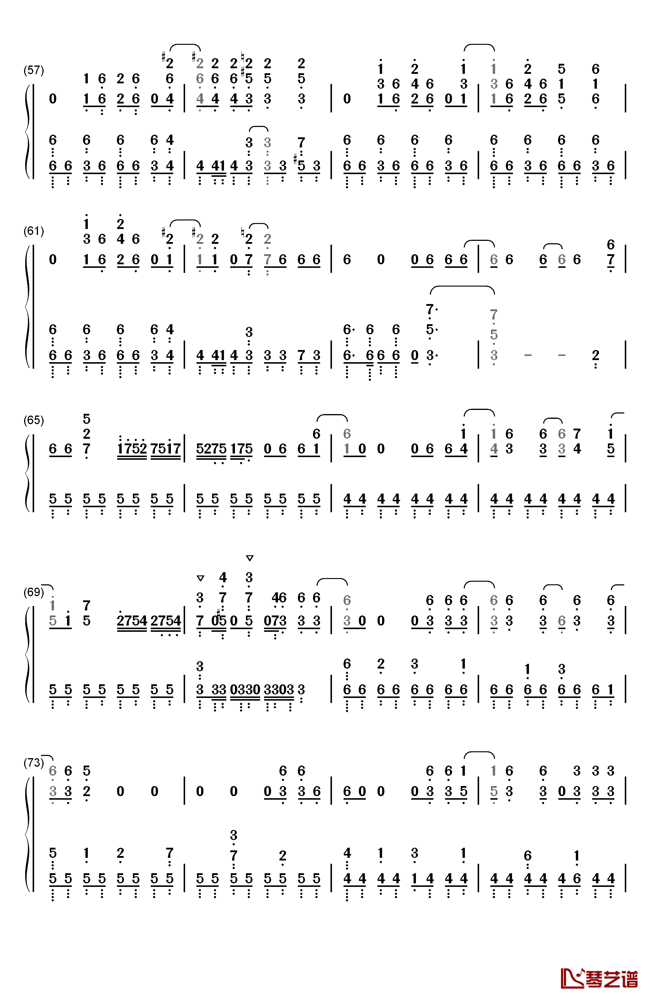 99.9钢琴简谱-数字双手-MOB CHOIR sajou no hana4