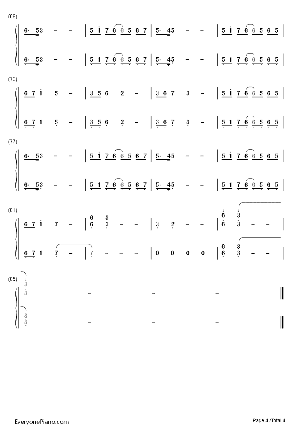 栄の活躍钢琴简谱-数字双手-松本晃彦4