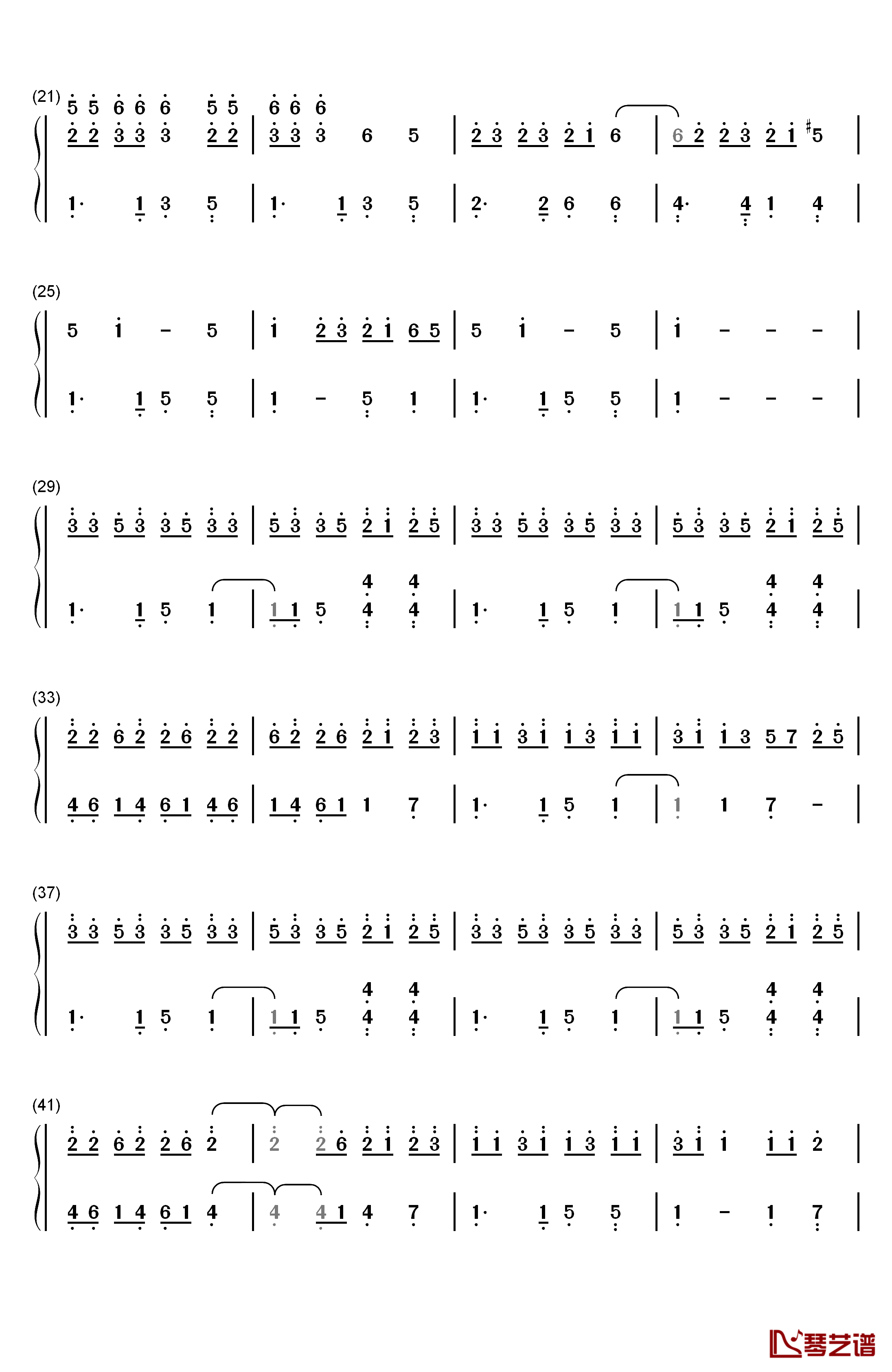 中国狂想曲钢琴简谱-数字双手-马克西姆2