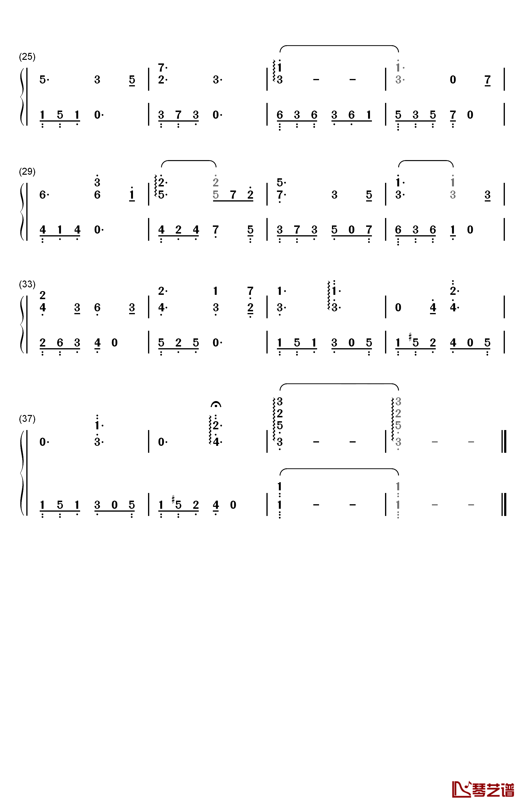 天台的月光钢琴简谱-数字双手-周杰伦2
