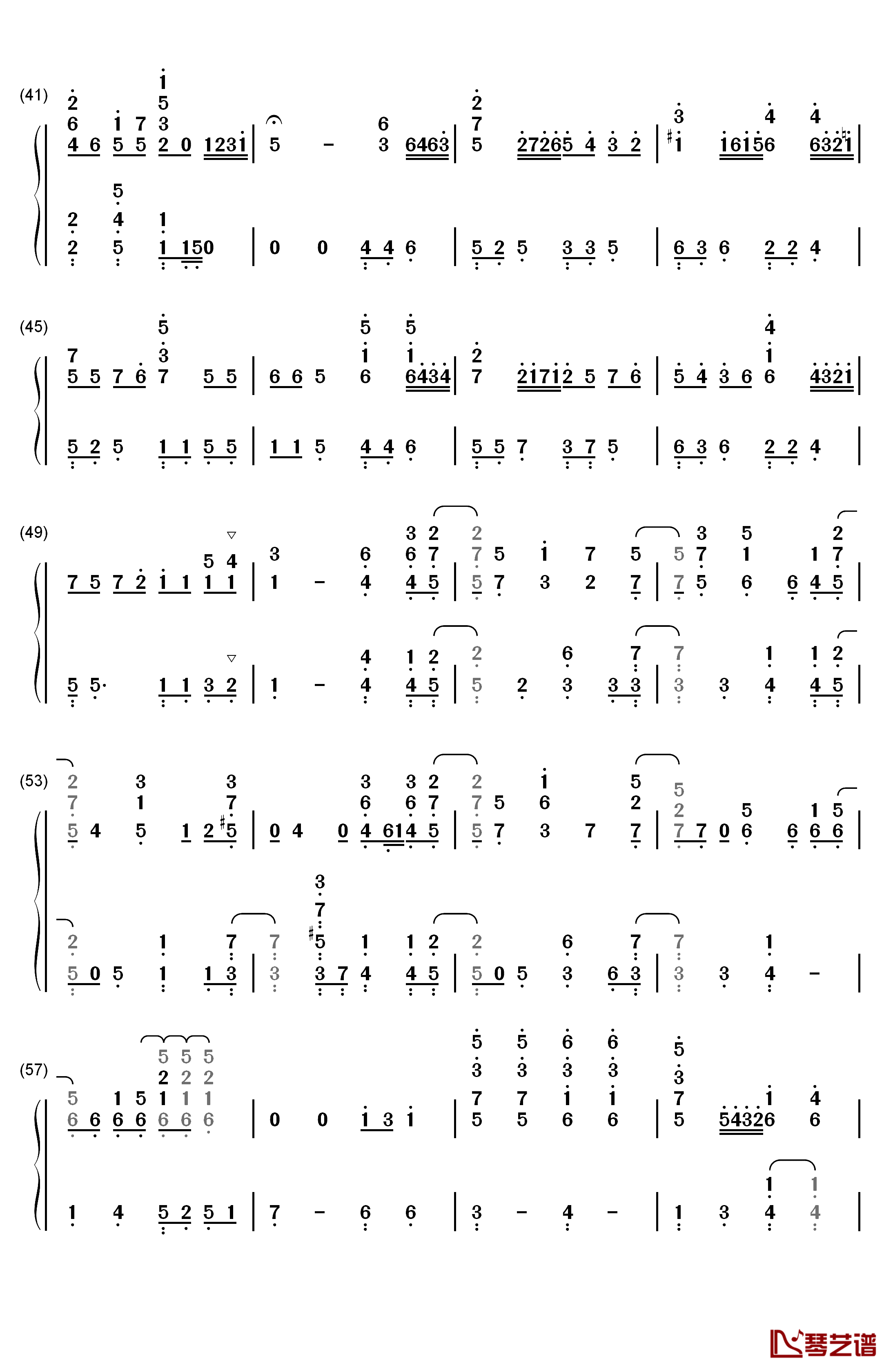 小星星幻想曲钢琴简谱-数字双手-V.K克3