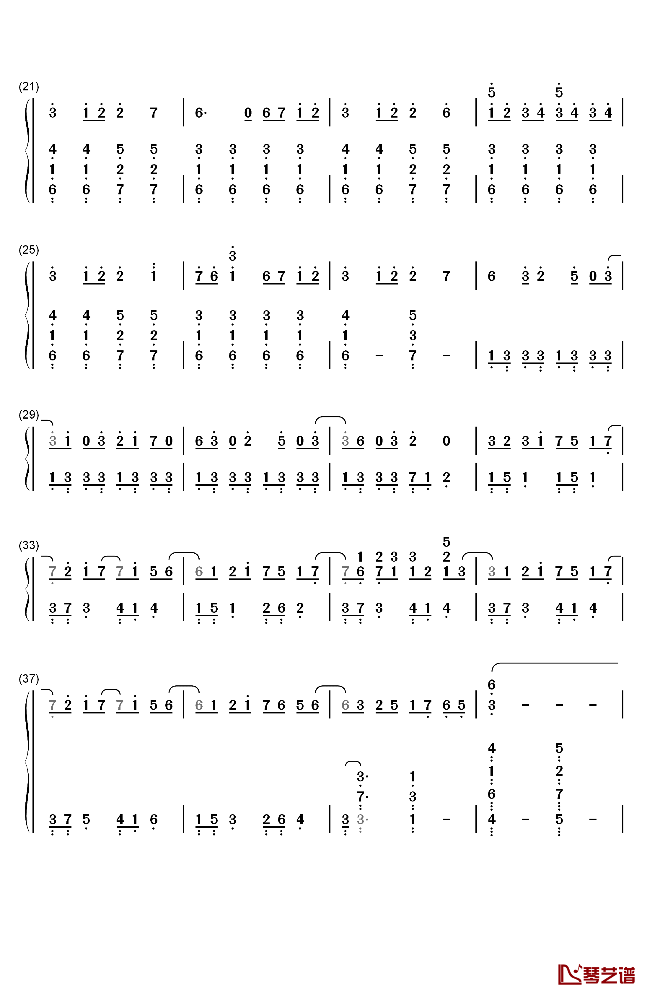 レクイエム钢琴简谱-数字双手-柊奈绪2