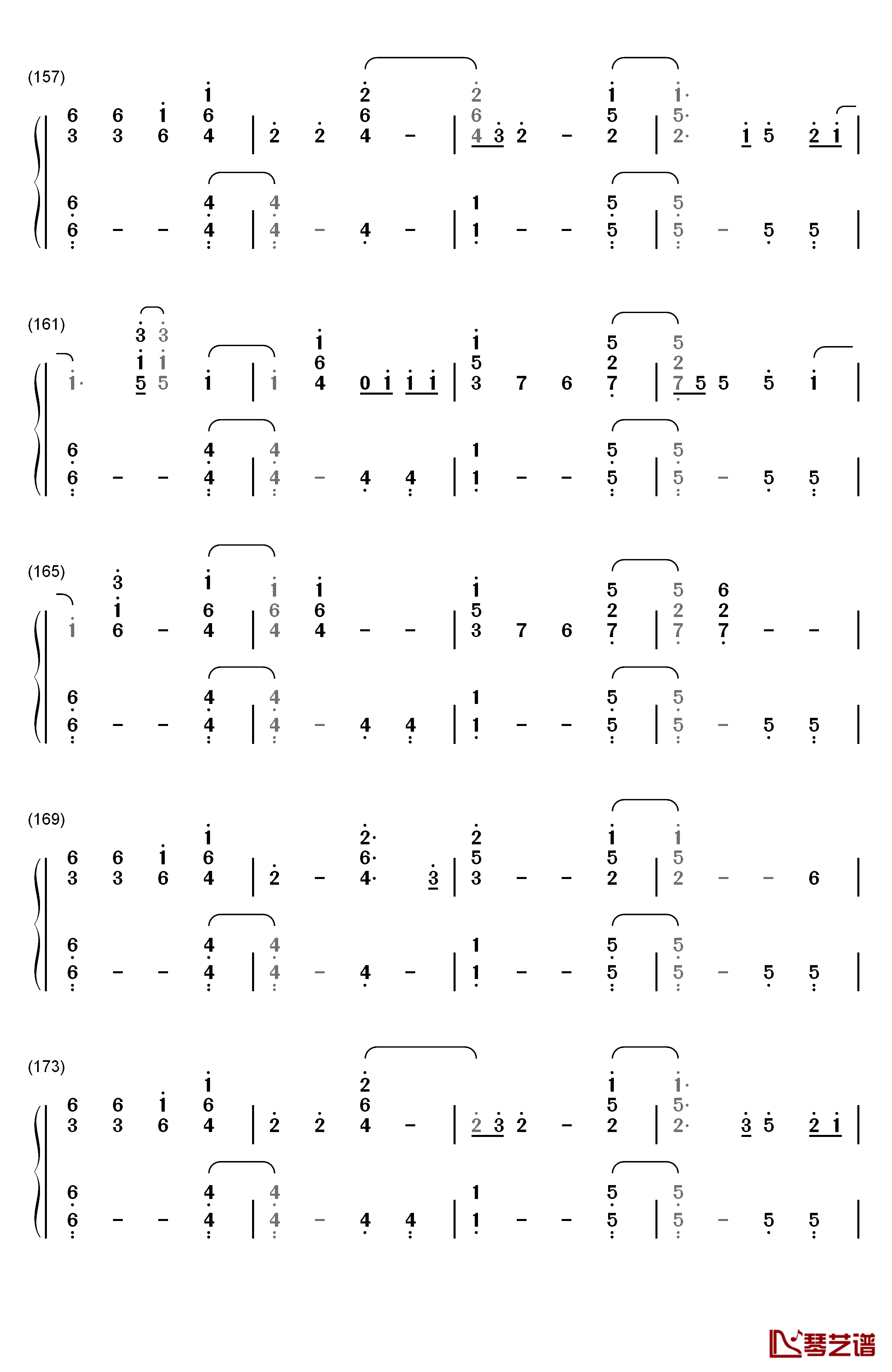 Hello钢琴简谱-数字双手-Adele9
