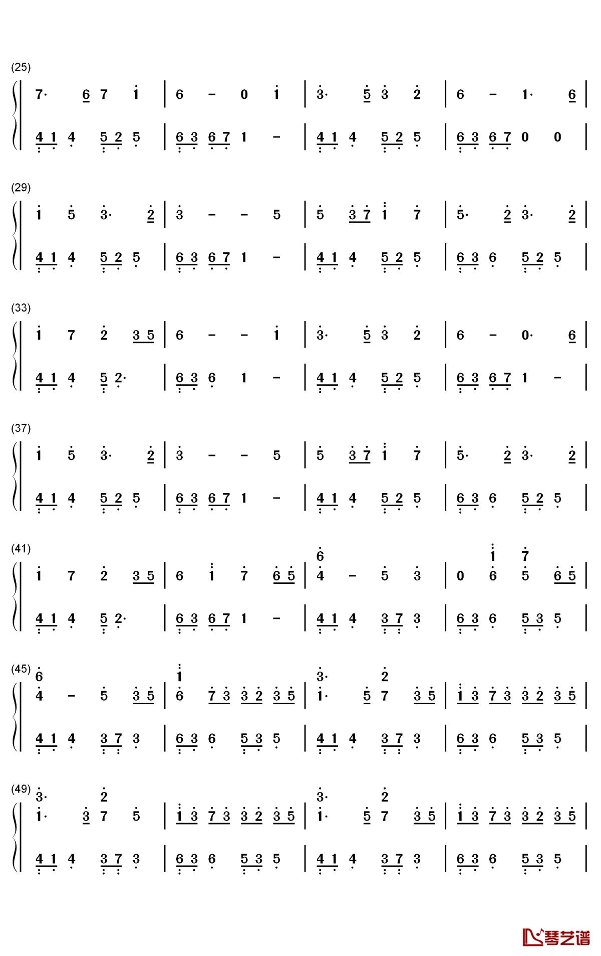 江上清风游钢琴简谱-数字双手-变奏的梦想2