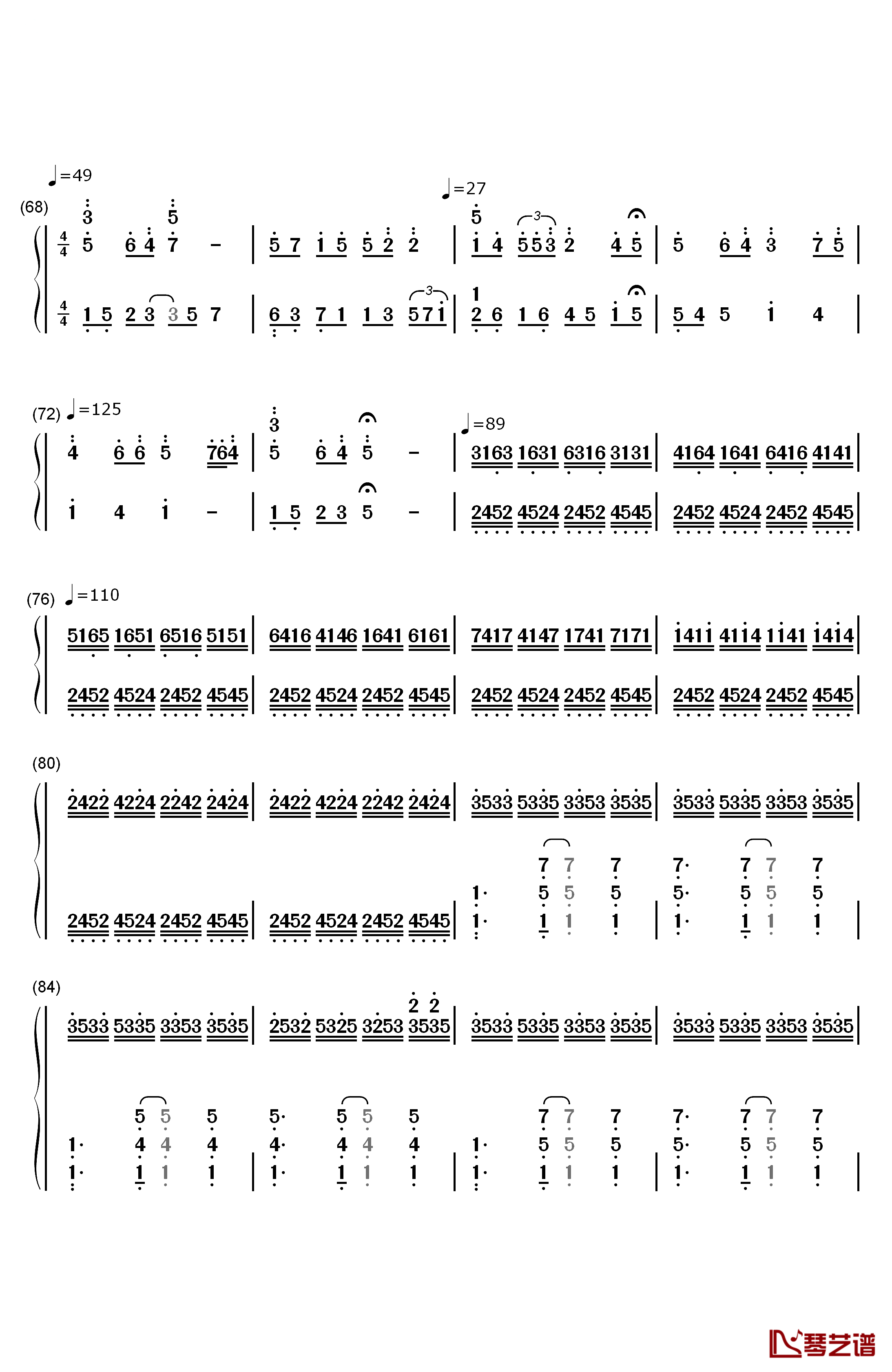The Sunbeams... They Scatter钢琴简谱-数字双手-Yiruma4