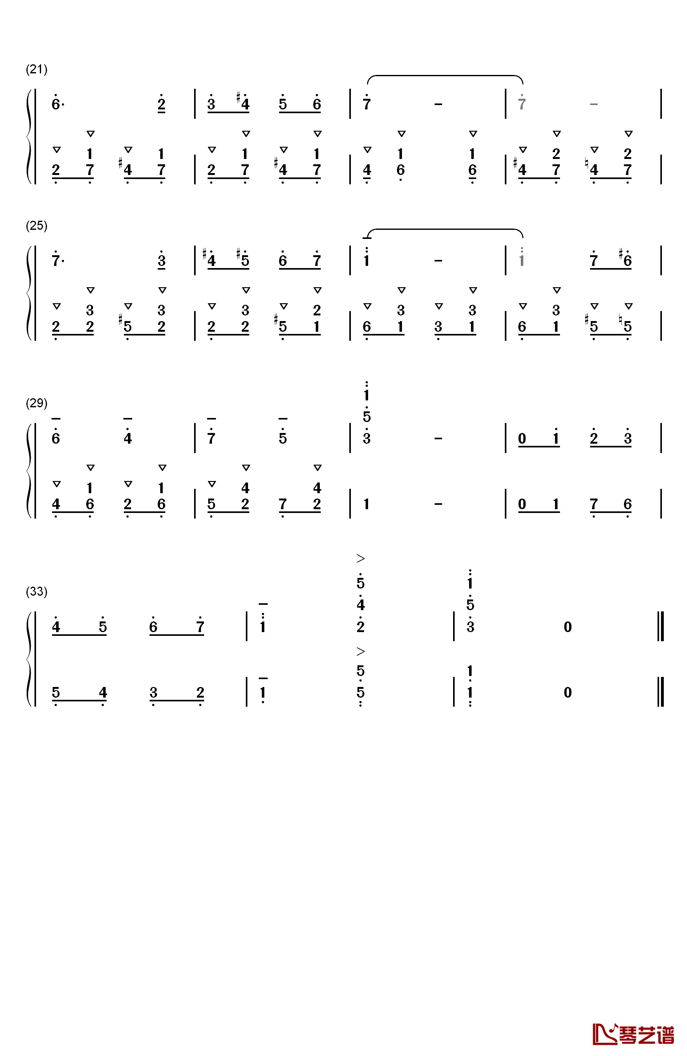 Do Re Mi钢琴简谱-数字双手-哆来咪2