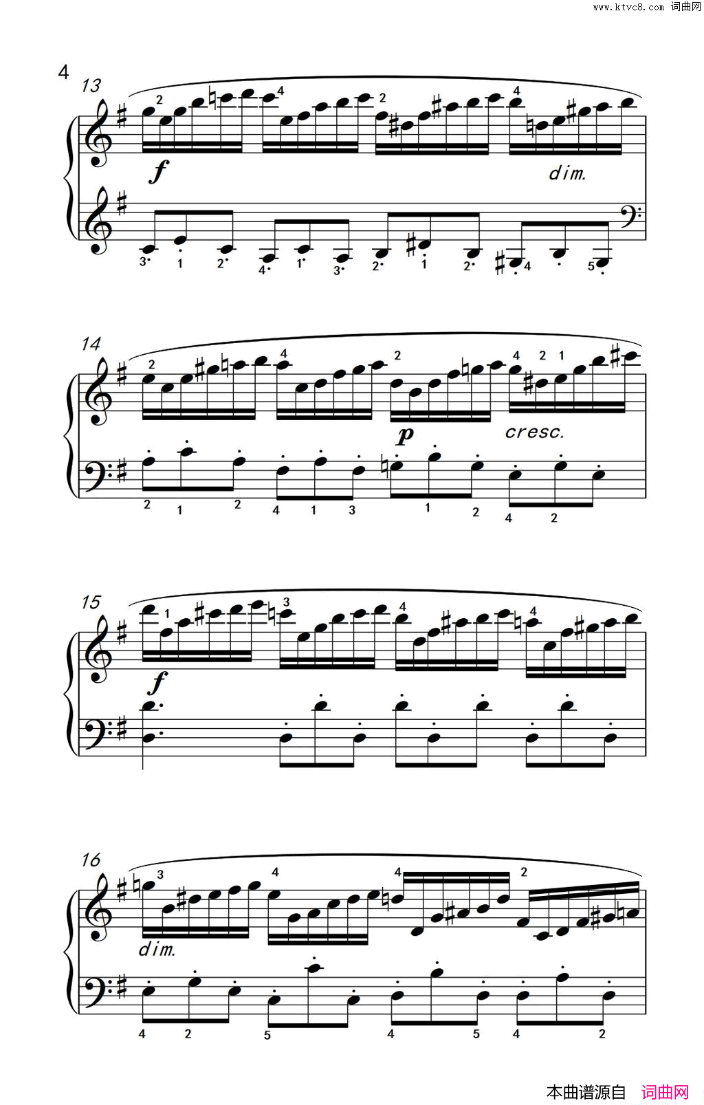 第七级1.练习曲中央音乐学院钢琴业余考级教程7-9级第七级1.练习曲中央音乐学院 钢琴业余考级教程 7-9级简谱1