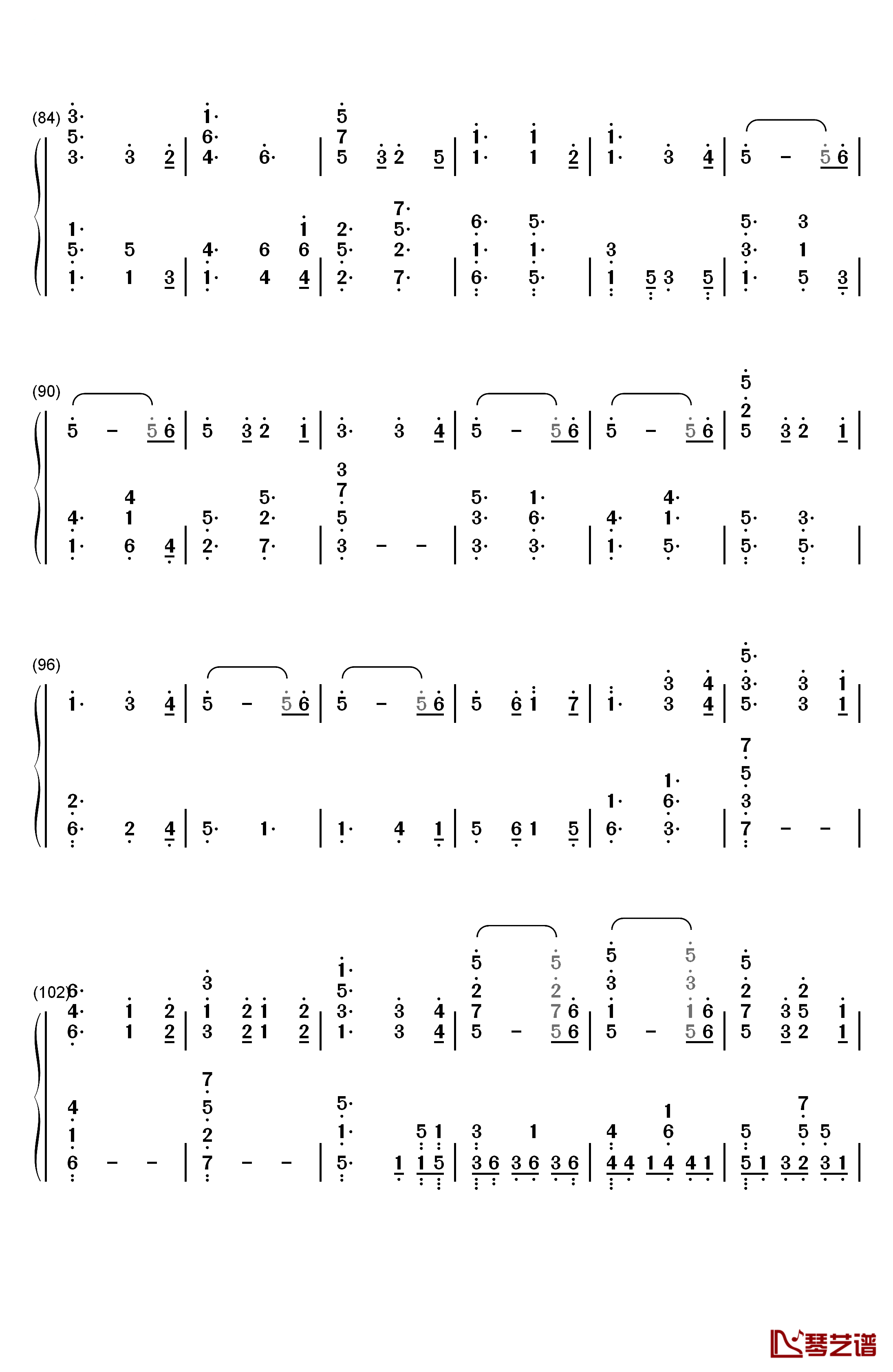 ちいさな冒険者钢琴简谱-数字双手-雨宫天 高桥李依 茅野爱衣4