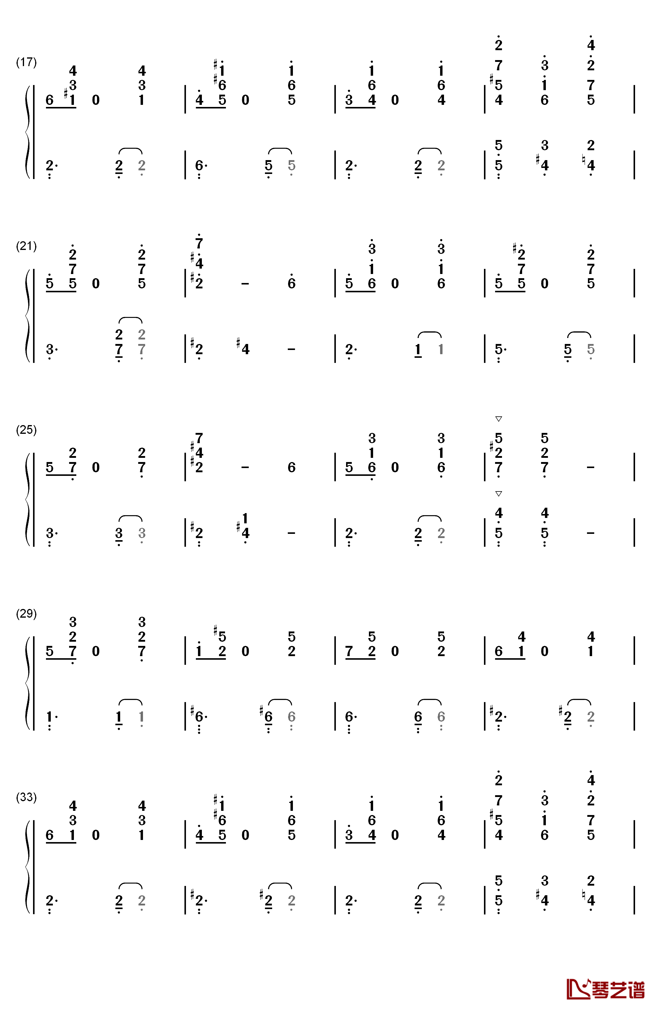 Someday My Prince Will Come钢琴简谱-数字双手-Adriana Caselotti2