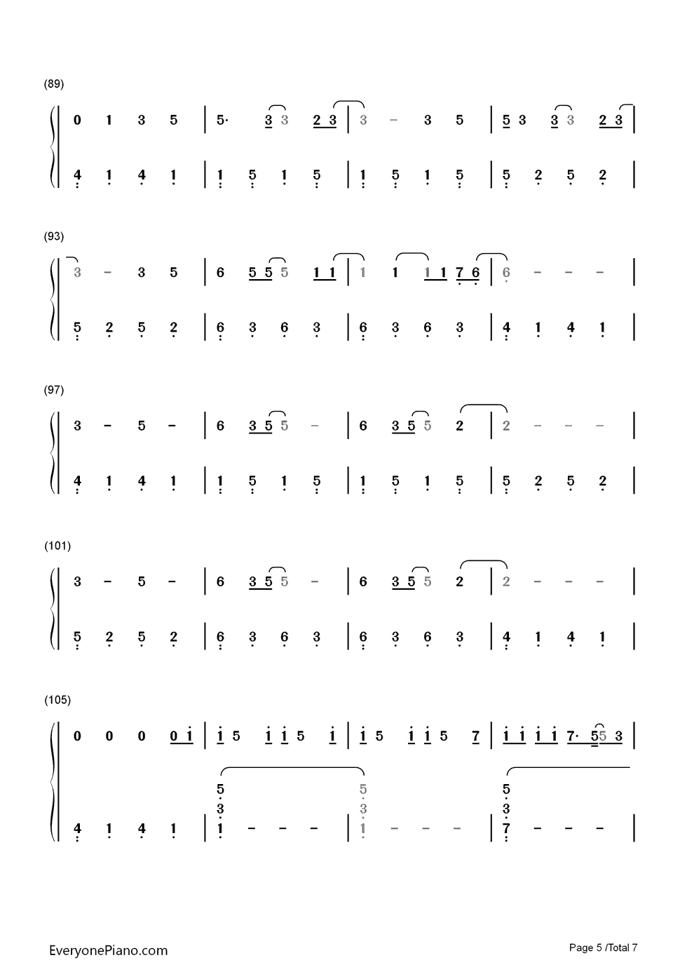 Your Type钢琴简谱-数字双手-Carly Rae Jepsen5