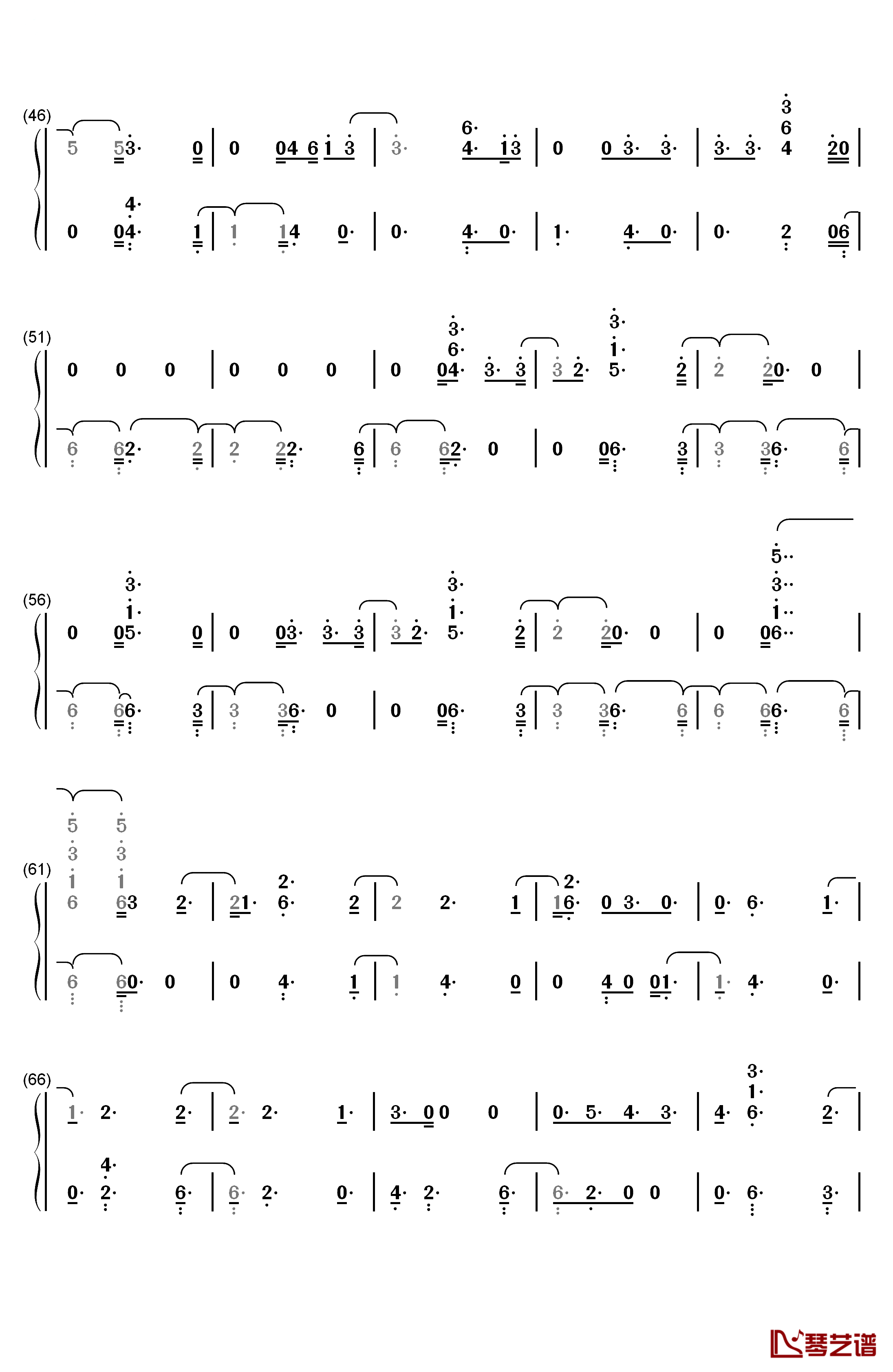 Witness钢琴简谱-数字双手-Katy Perry3