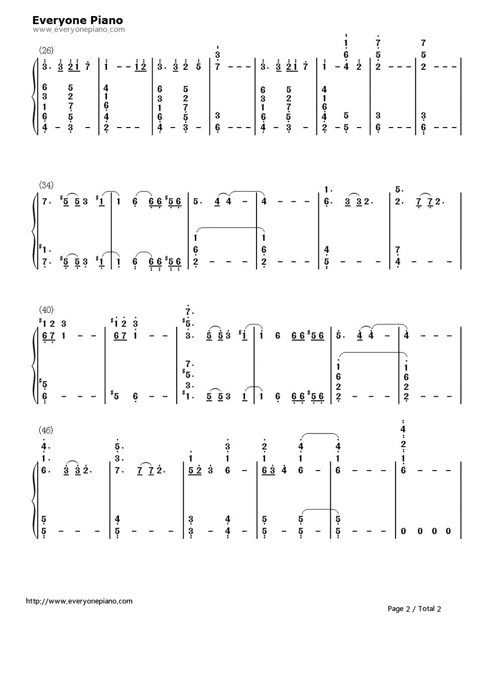 K's Theme钢琴简谱-数字双手-GoHands2