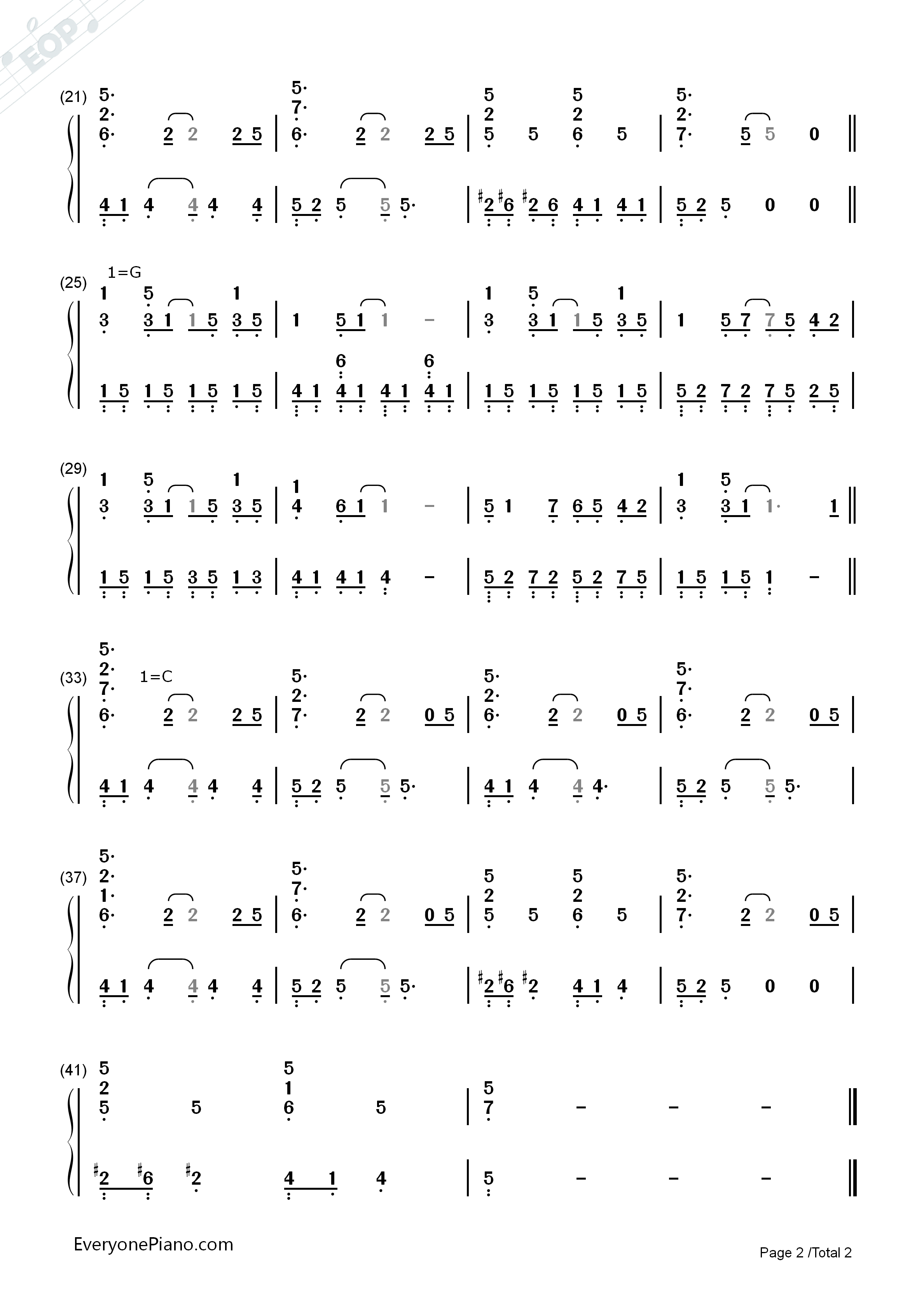 Lullaby摇篮曲钢琴简谱-George Winston演唱2