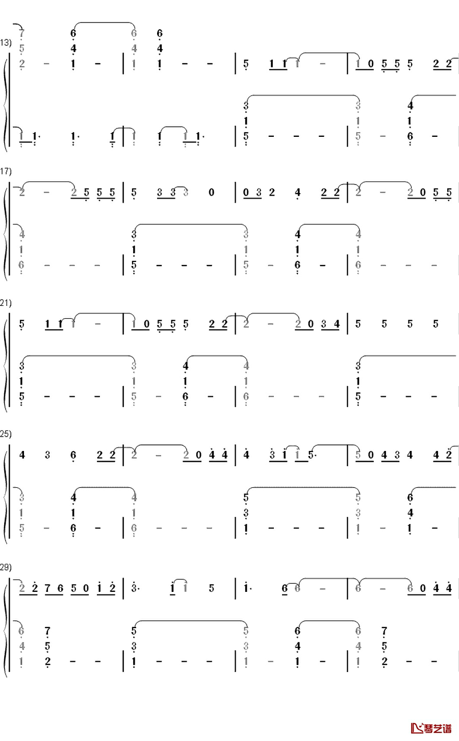 Carry On钢琴简谱-数字双手-Fun.7