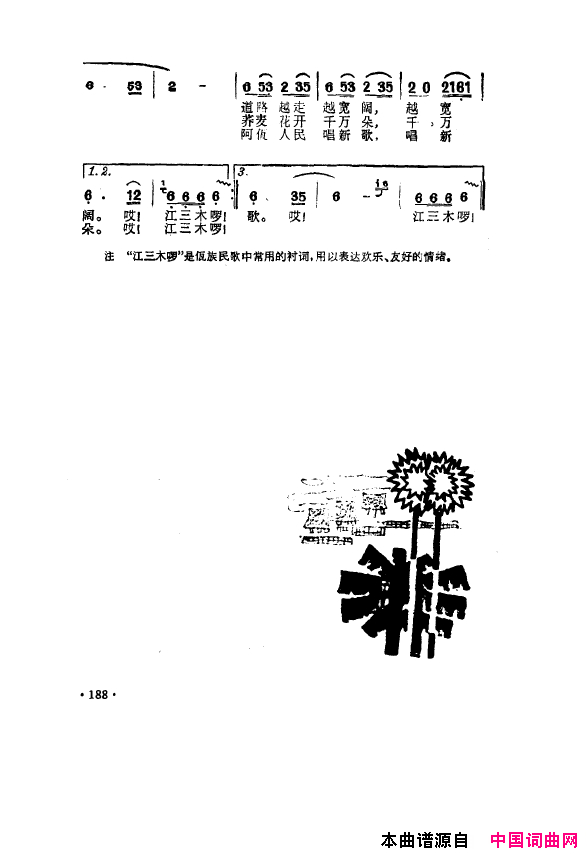 毛泽东之歌-红太阳歌曲集151-200简谱1