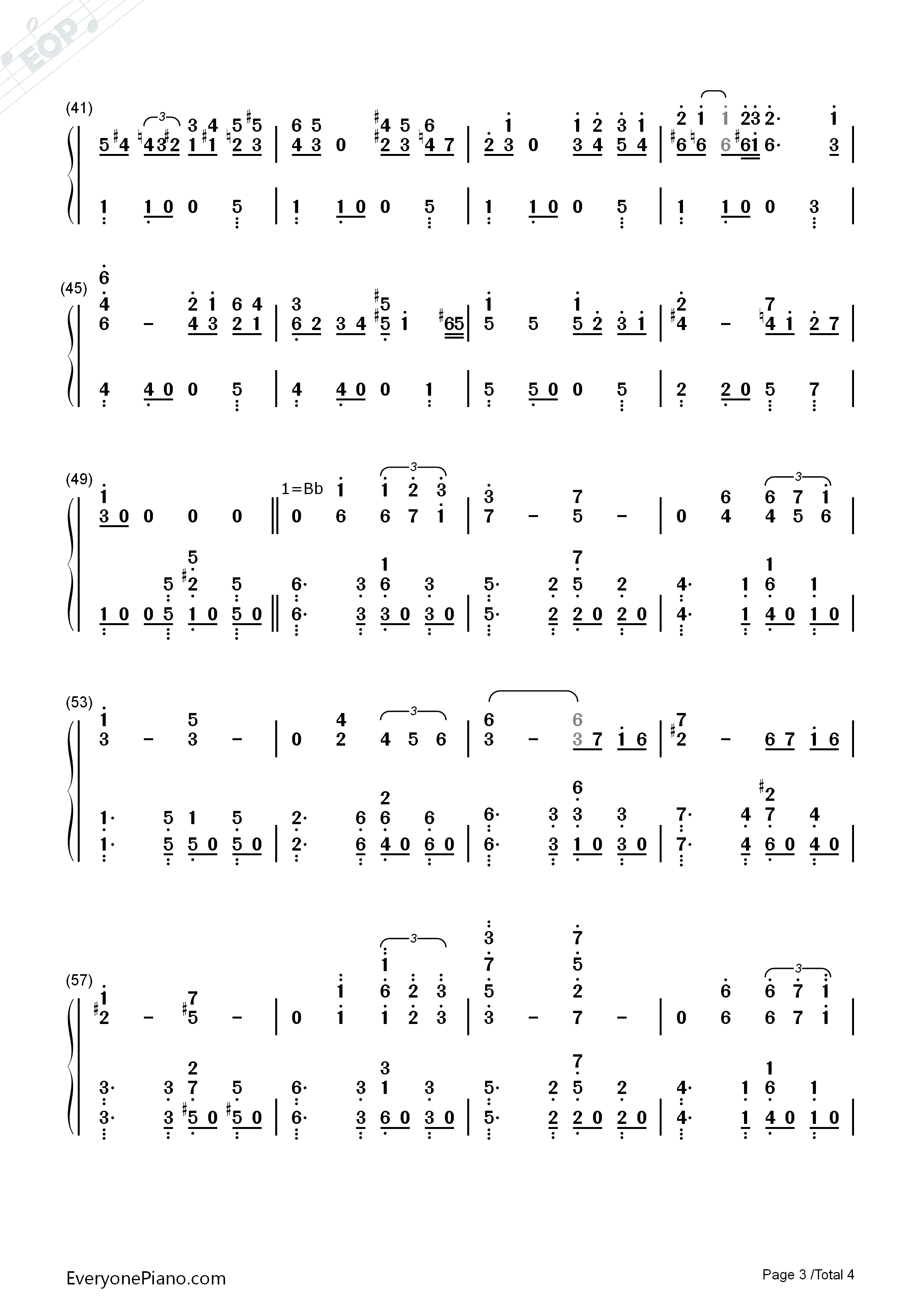 Por Una Cabeza钢琴简谱-Thomas Newman  汤玛斯 纽曼演唱3