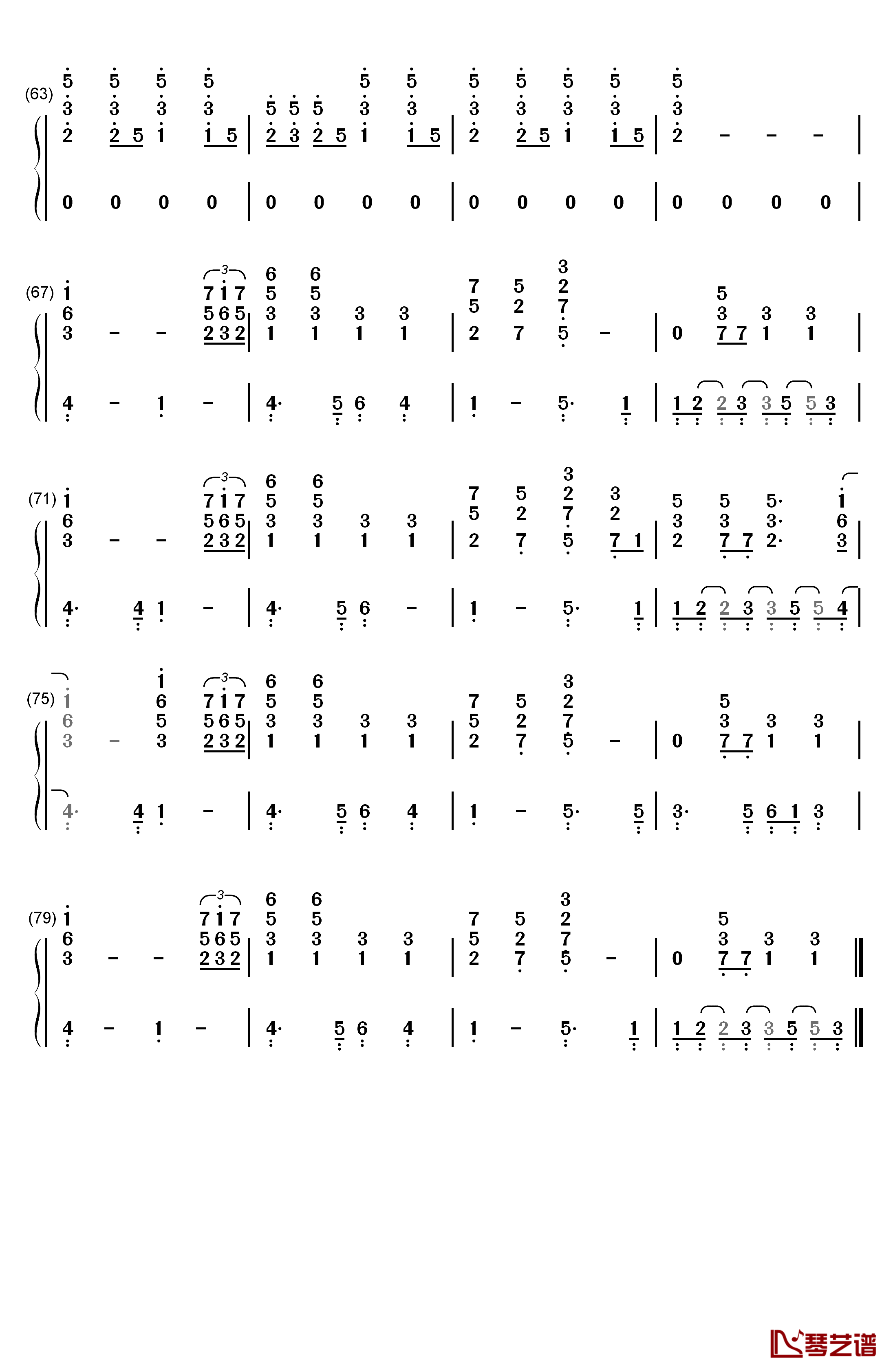 Close to You钢琴伴奏版钢琴简谱-数字双手-卡朋特 The Carpenters4