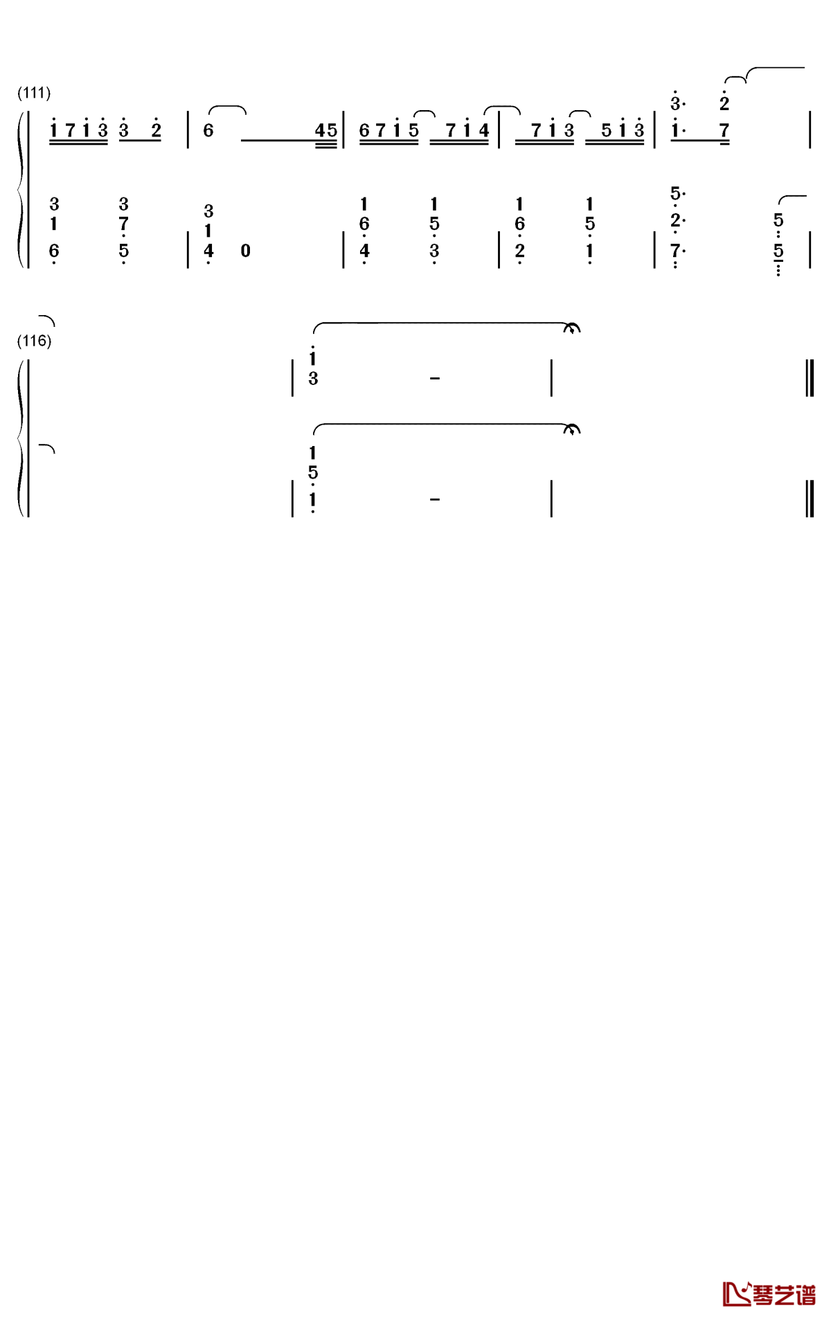 Muyuuka钢琴简谱-数字双手-RURUTIA ルルティア5
