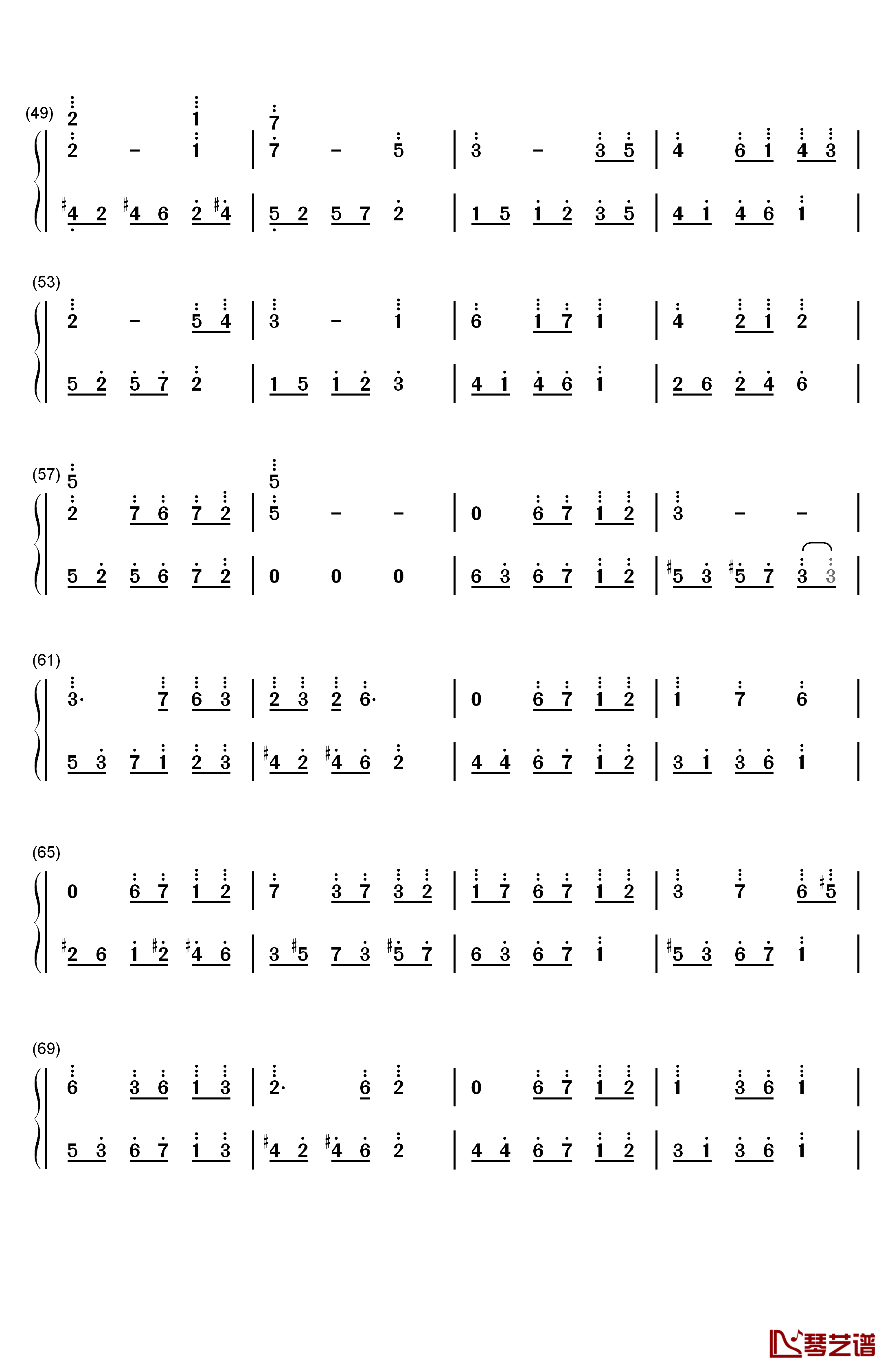 Memory钢琴简谱-数字双手-IB3